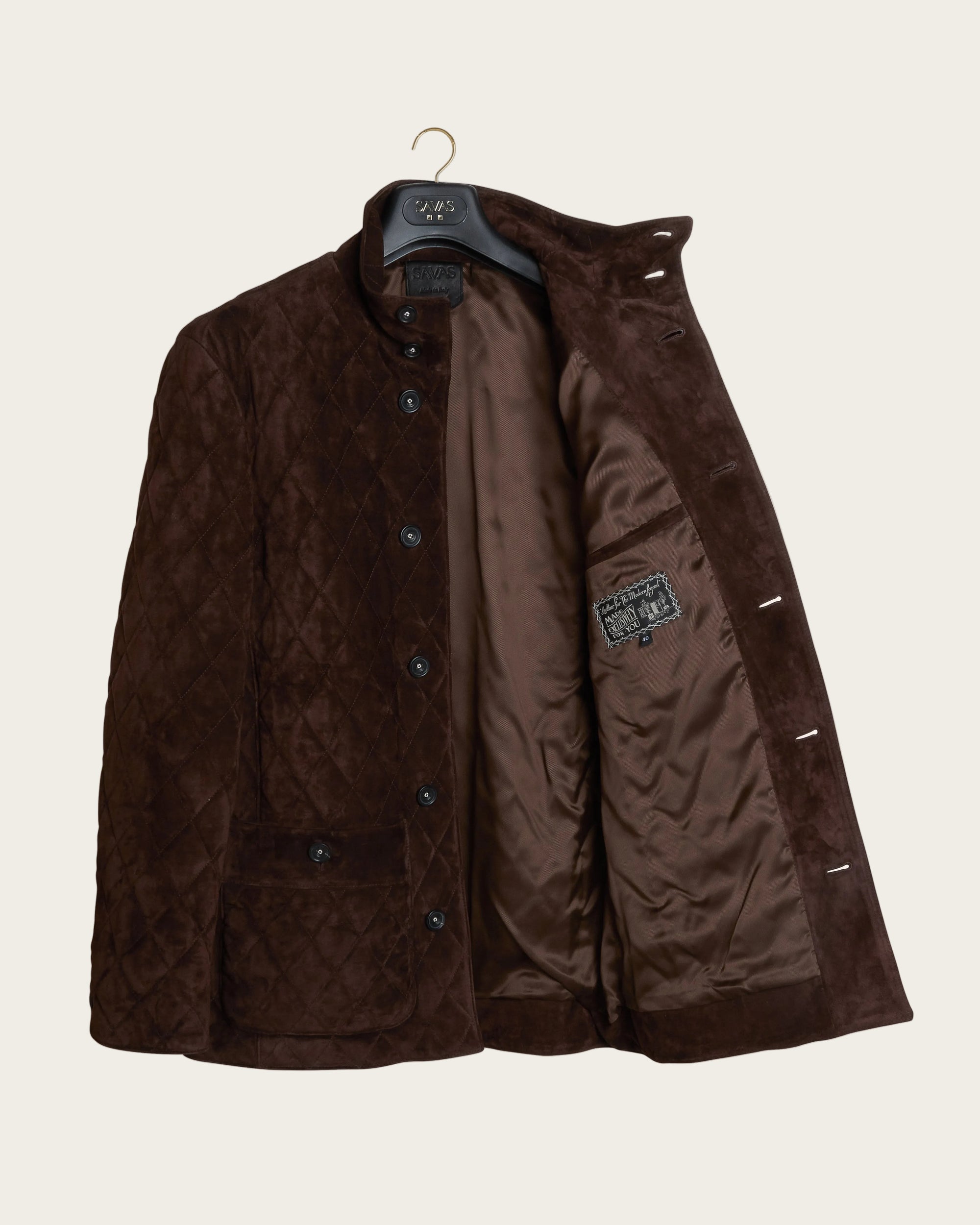 The Poet Jacket: Chestnut Wedgewood Calf Suede