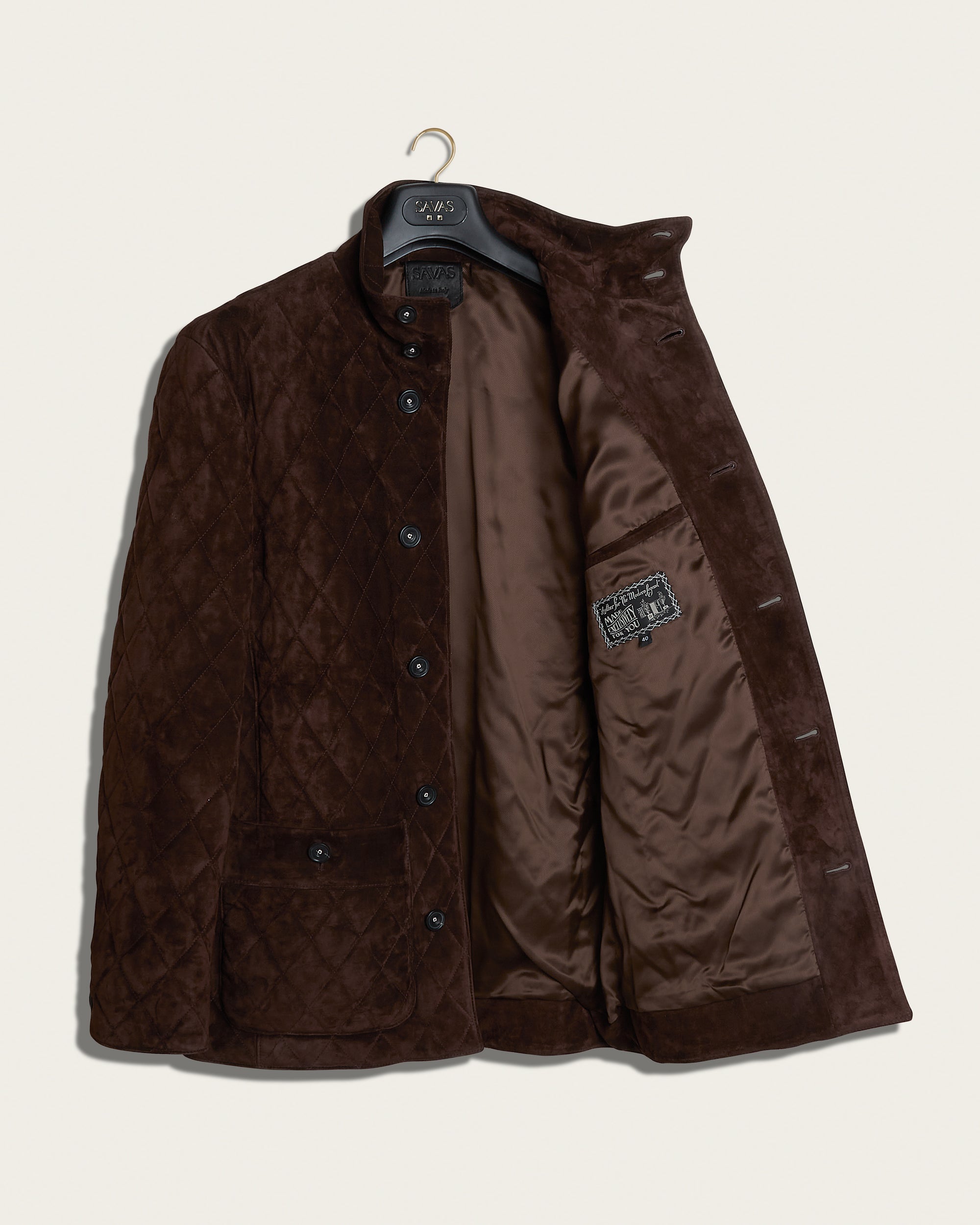 The Poet Jacket: Chestnut Wedgewood Calf Suede