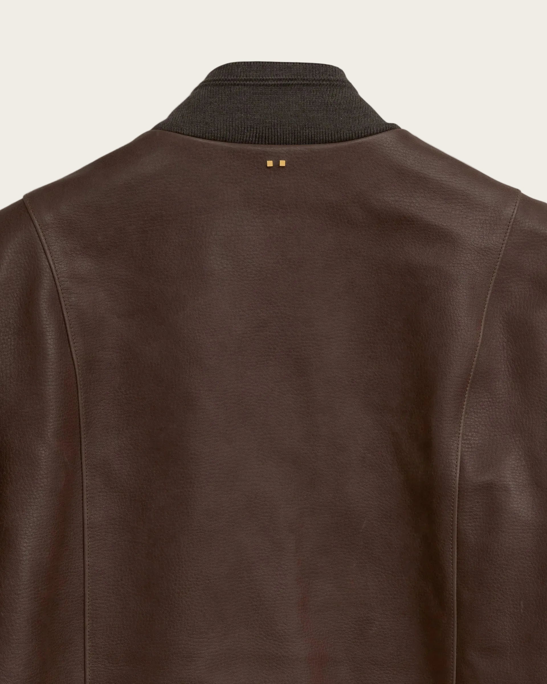 The Roll Bomber Jacket: Walnut Pull Up Lamb