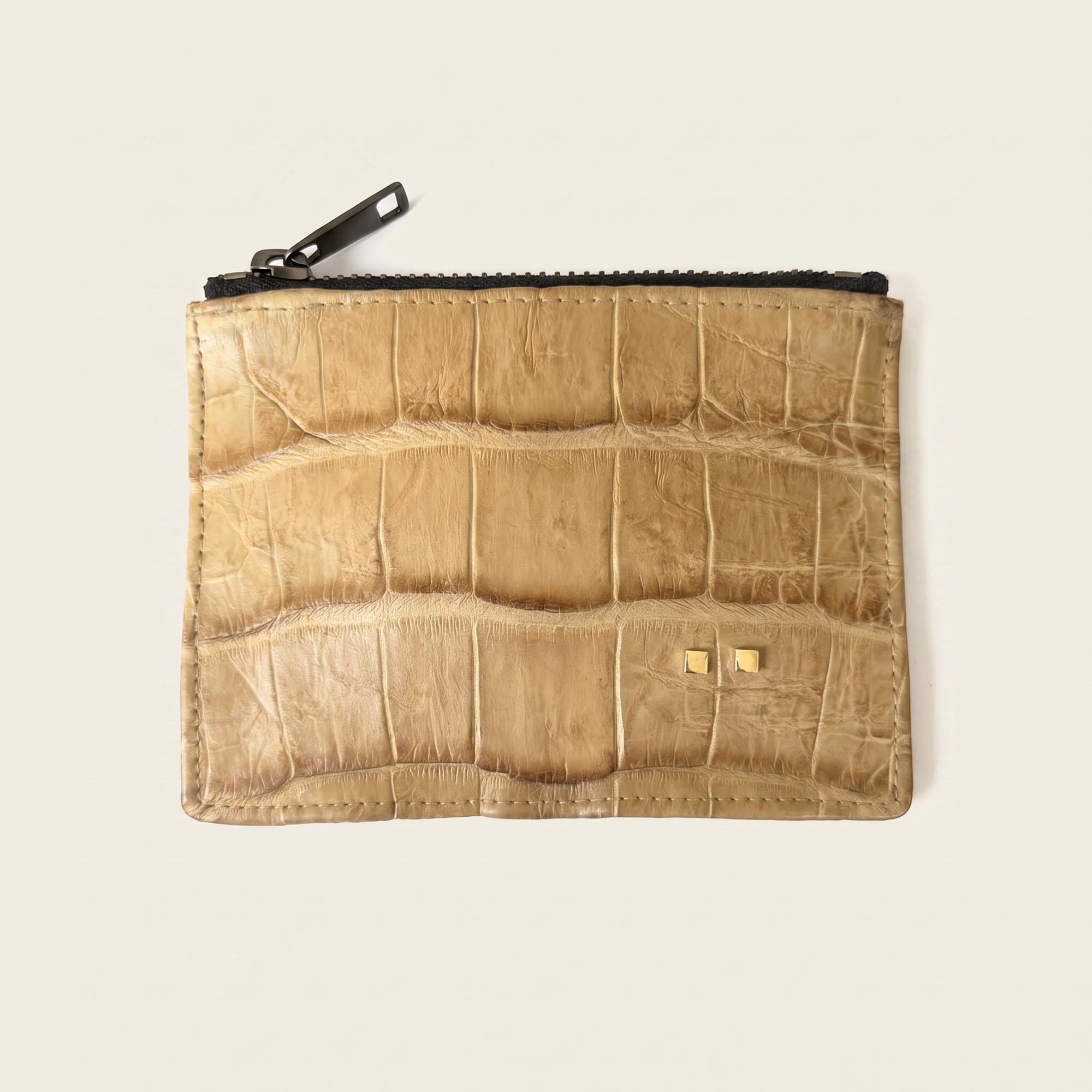 The Exotic Zip Pouch: Sand