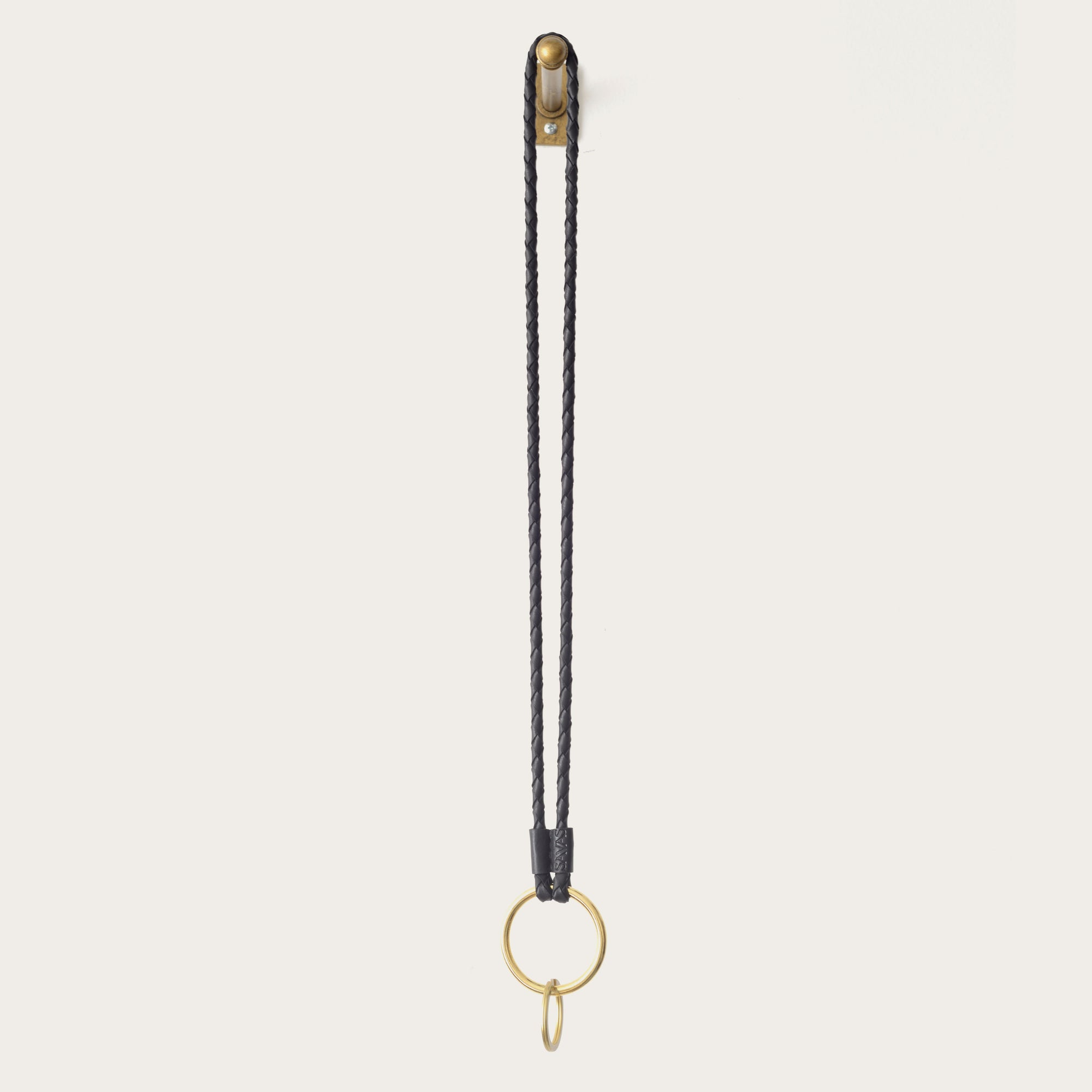 The Key Lasso: Black Leather (18")