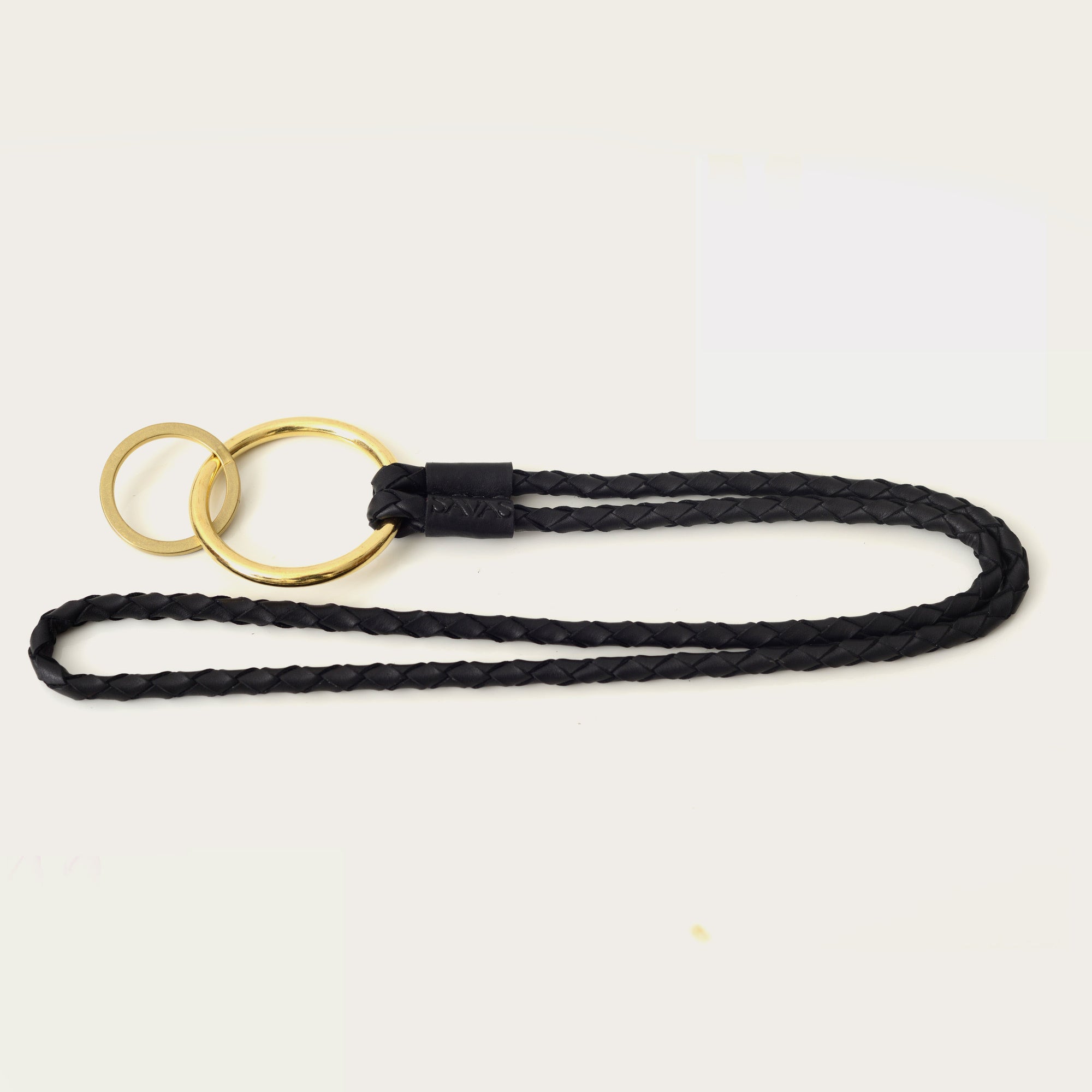 The Key Lasso: Black Leather (18")