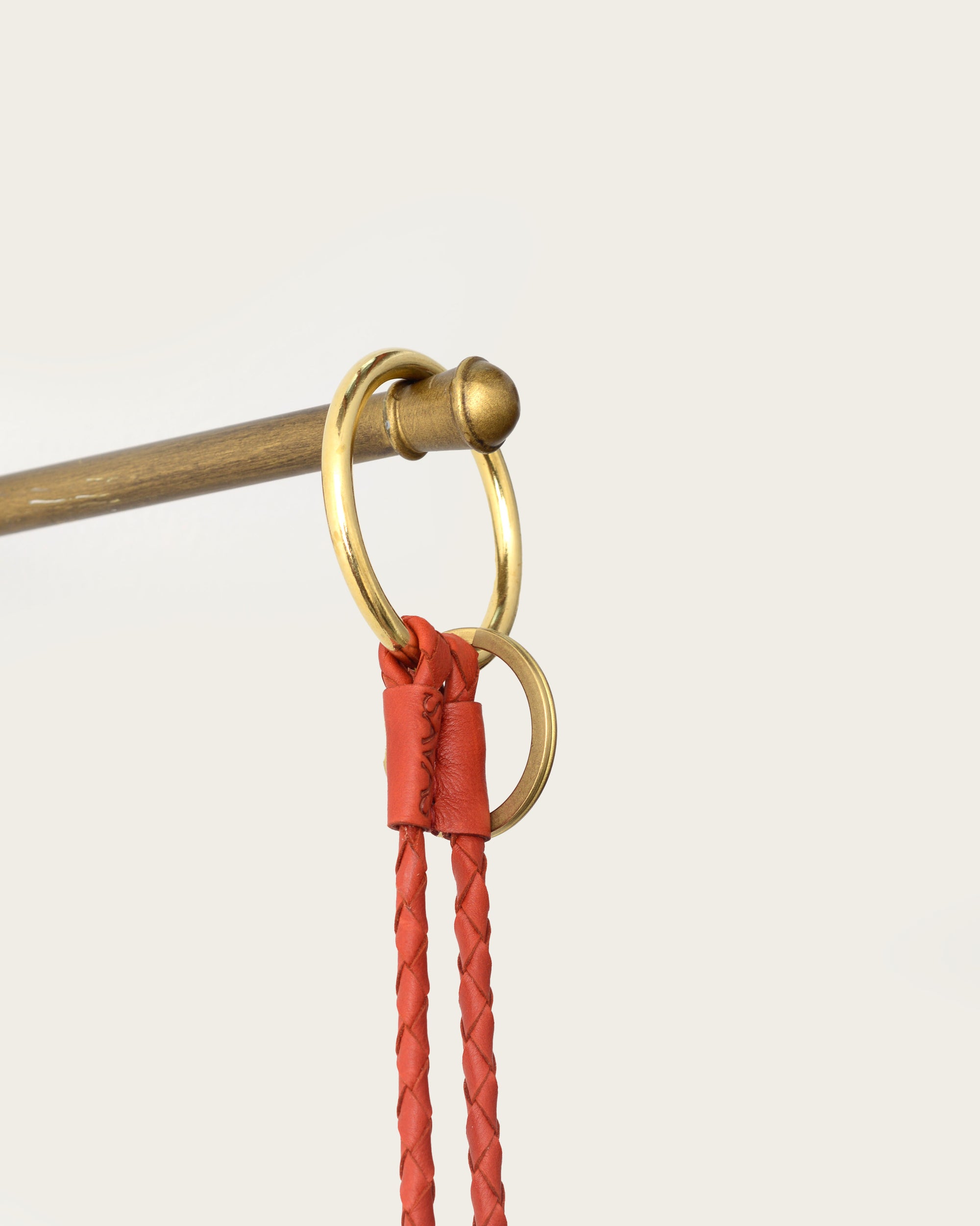 The Key Lasso: Saffron Leather (18" w/ Big Ring)