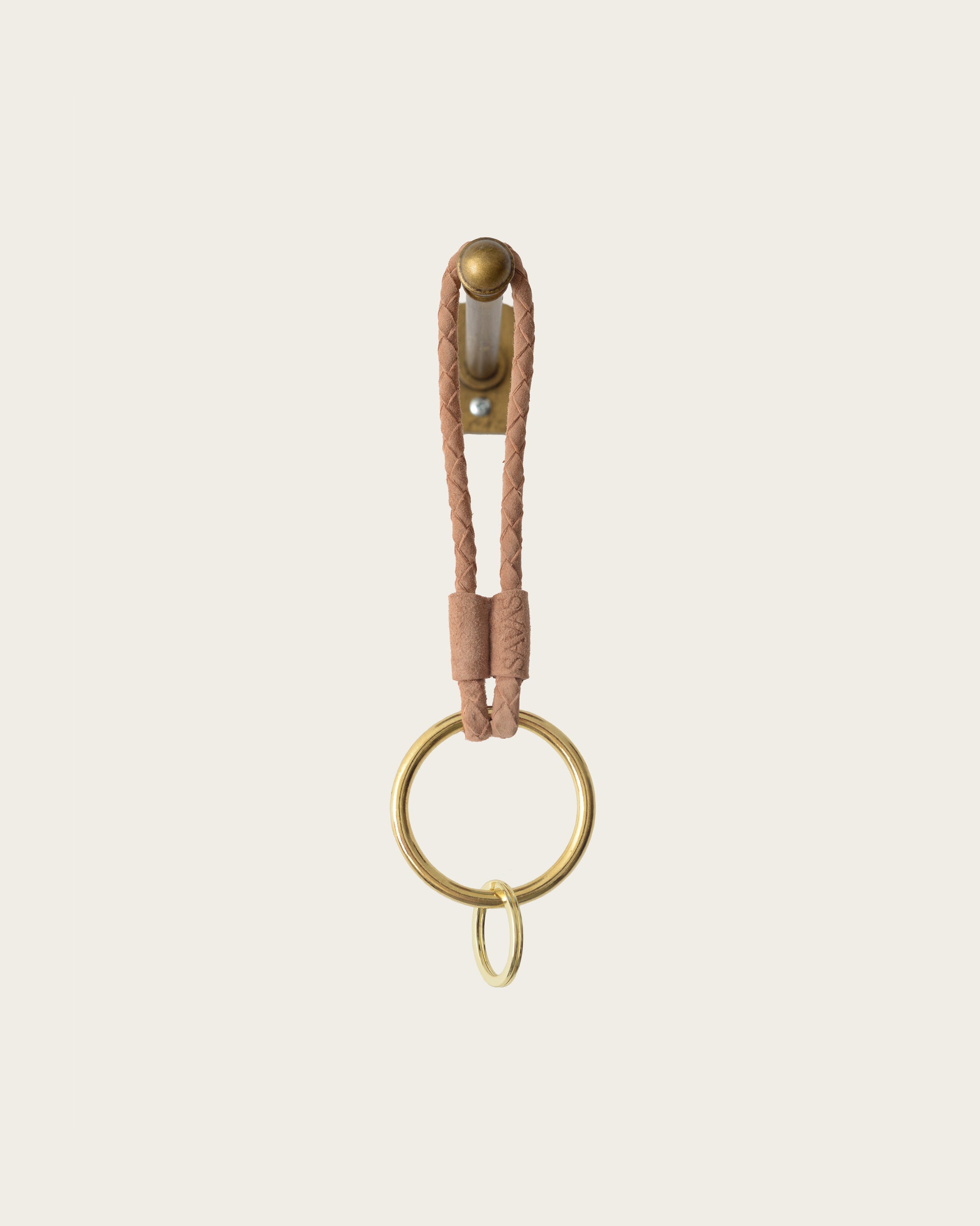 The Key Lasso: Blush Suede (6" w/ Big Ring)