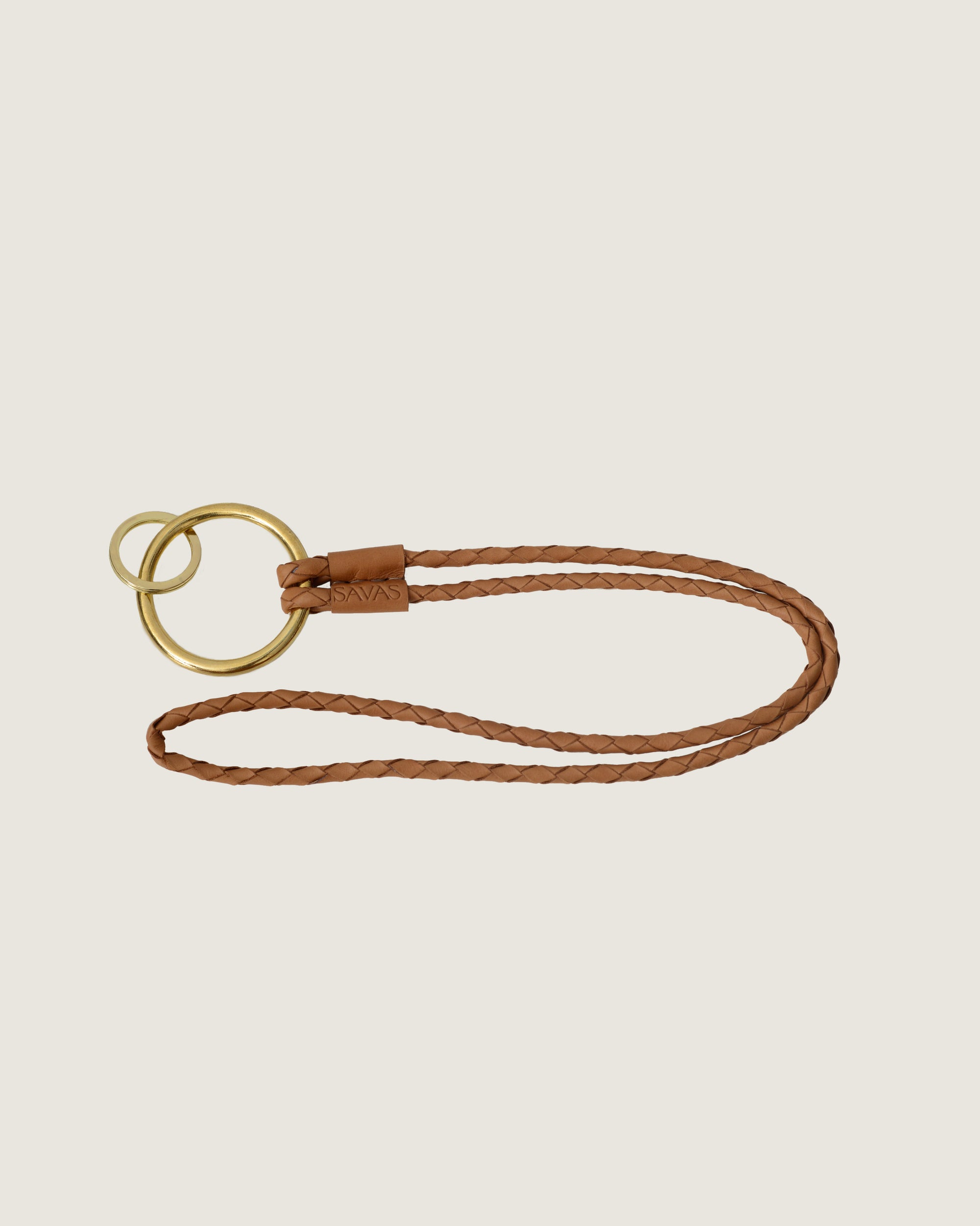 The Key Lasso: Cedar Leather (18" w/ Big Ring)