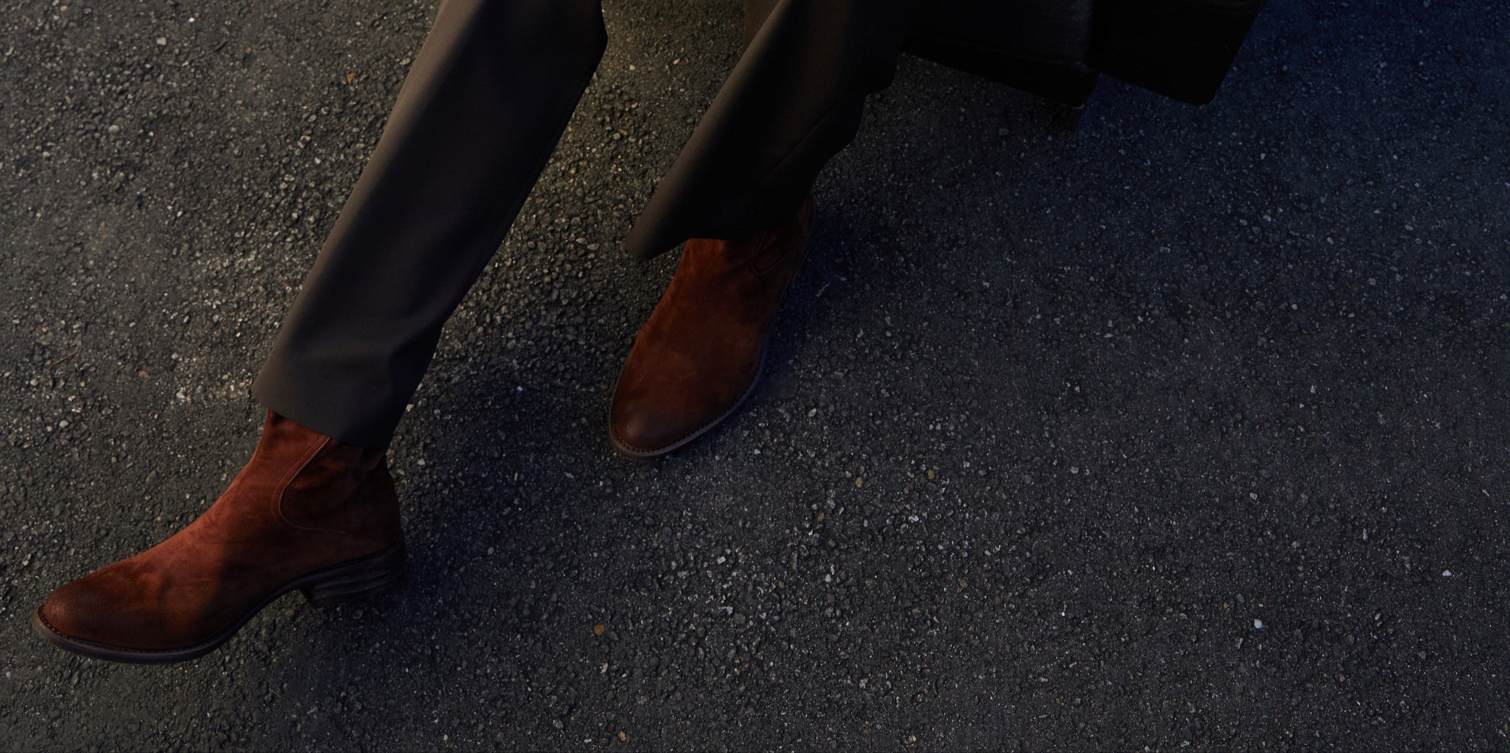 Rosewood boots styled for a modern, sophisticated look with rich red-brown tones