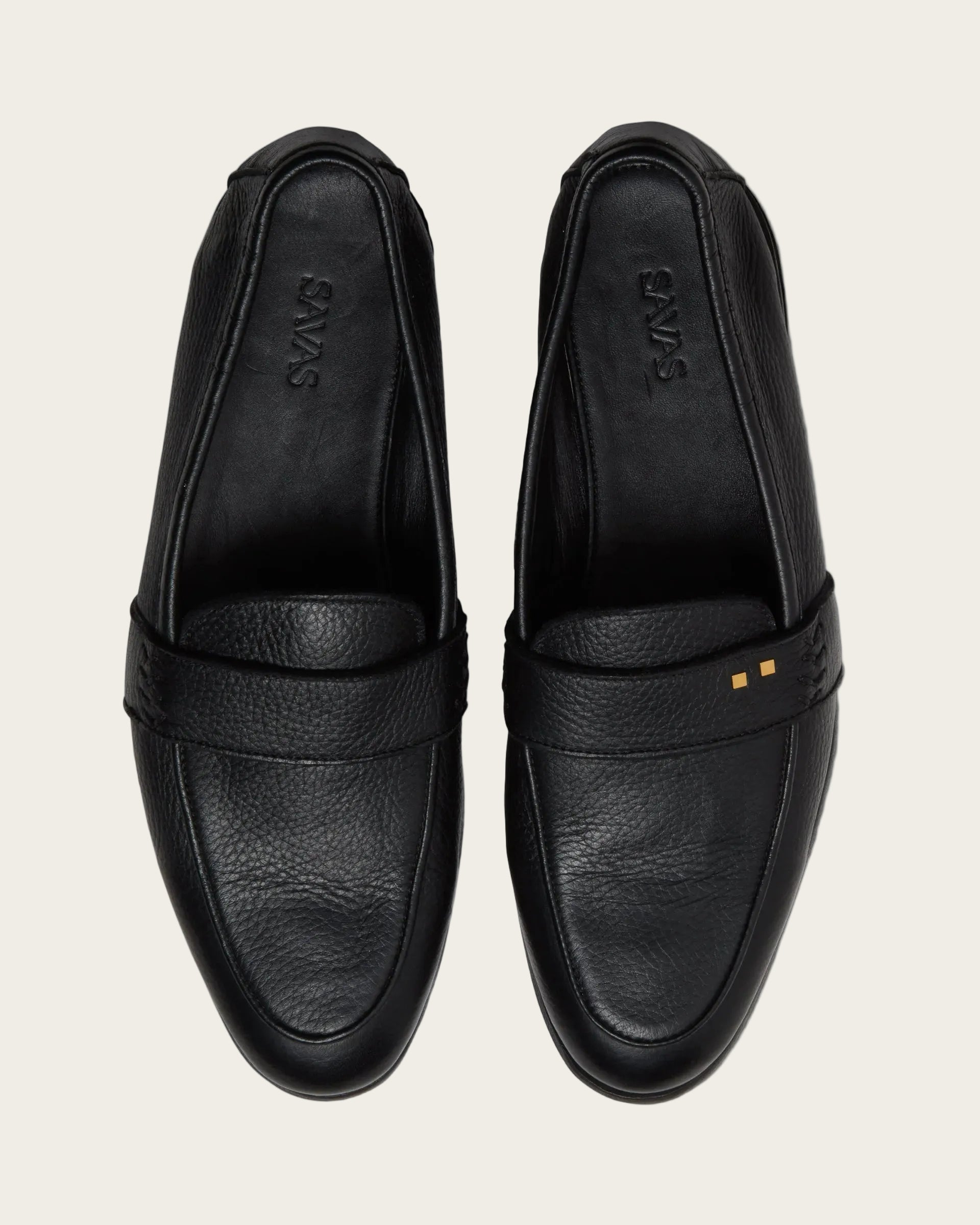 The Coyle Loafer: Black Pebbled Deer