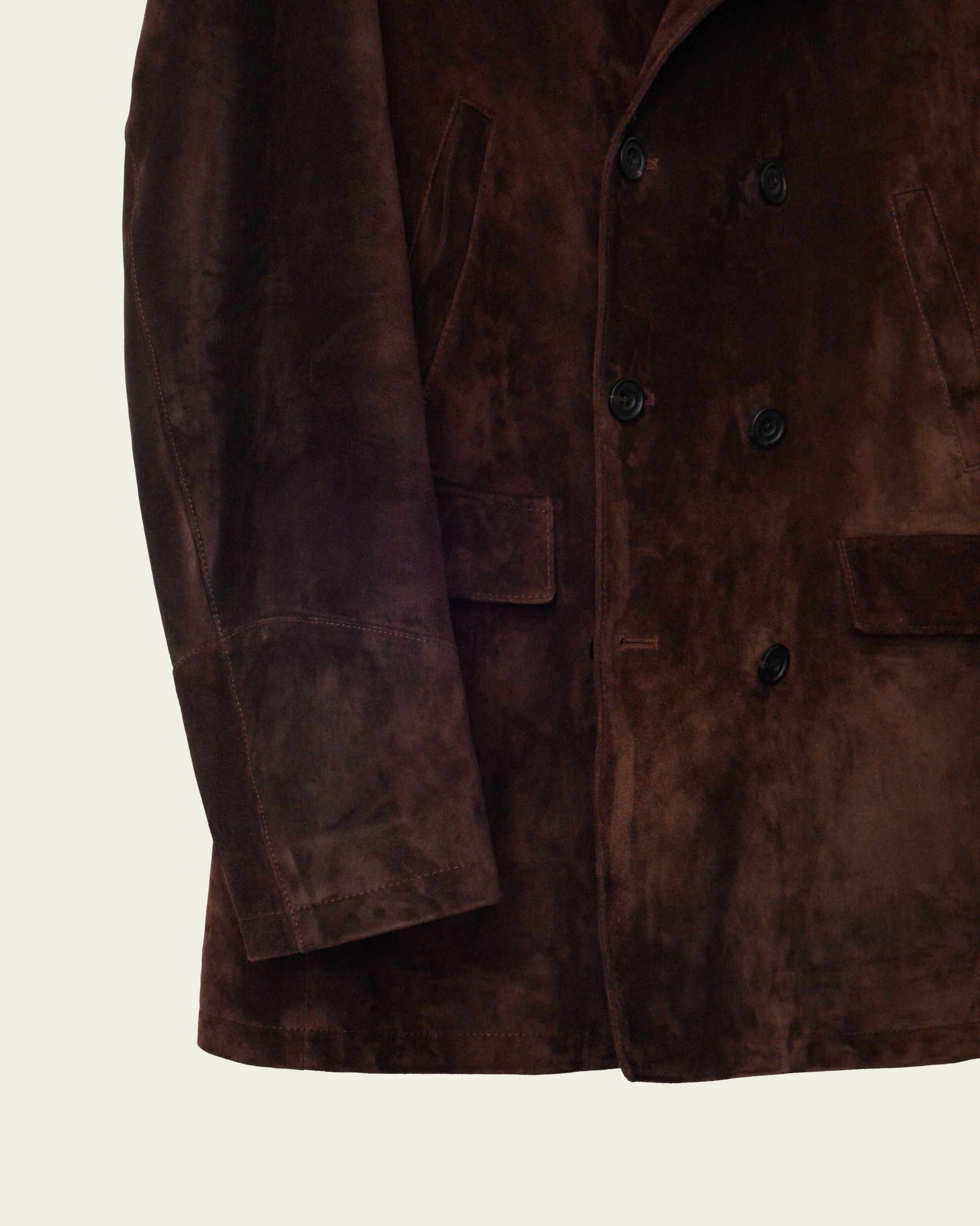 The Condor Peacoat: Hickory Suede