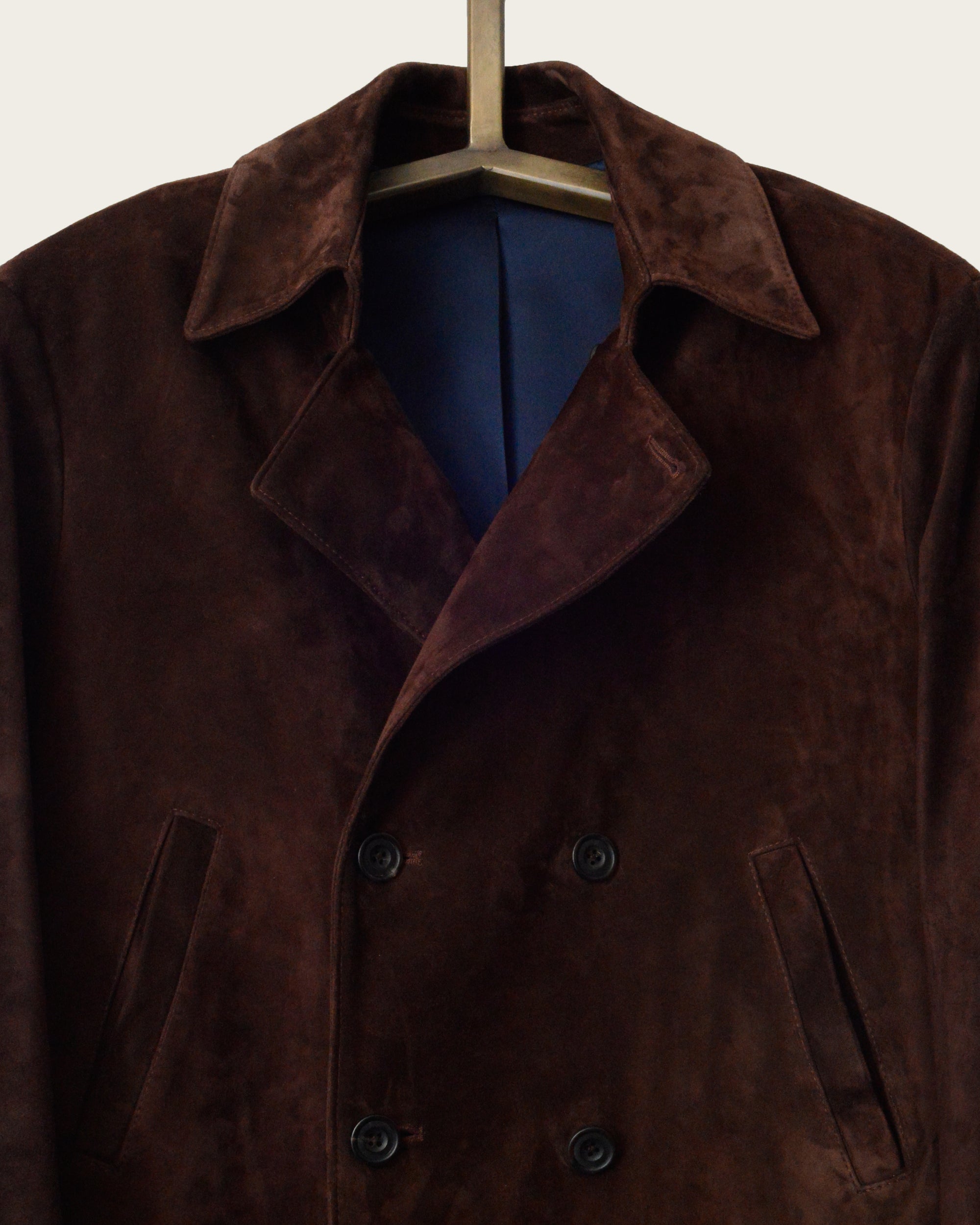 The Condor Peacoat: Hickory Suede