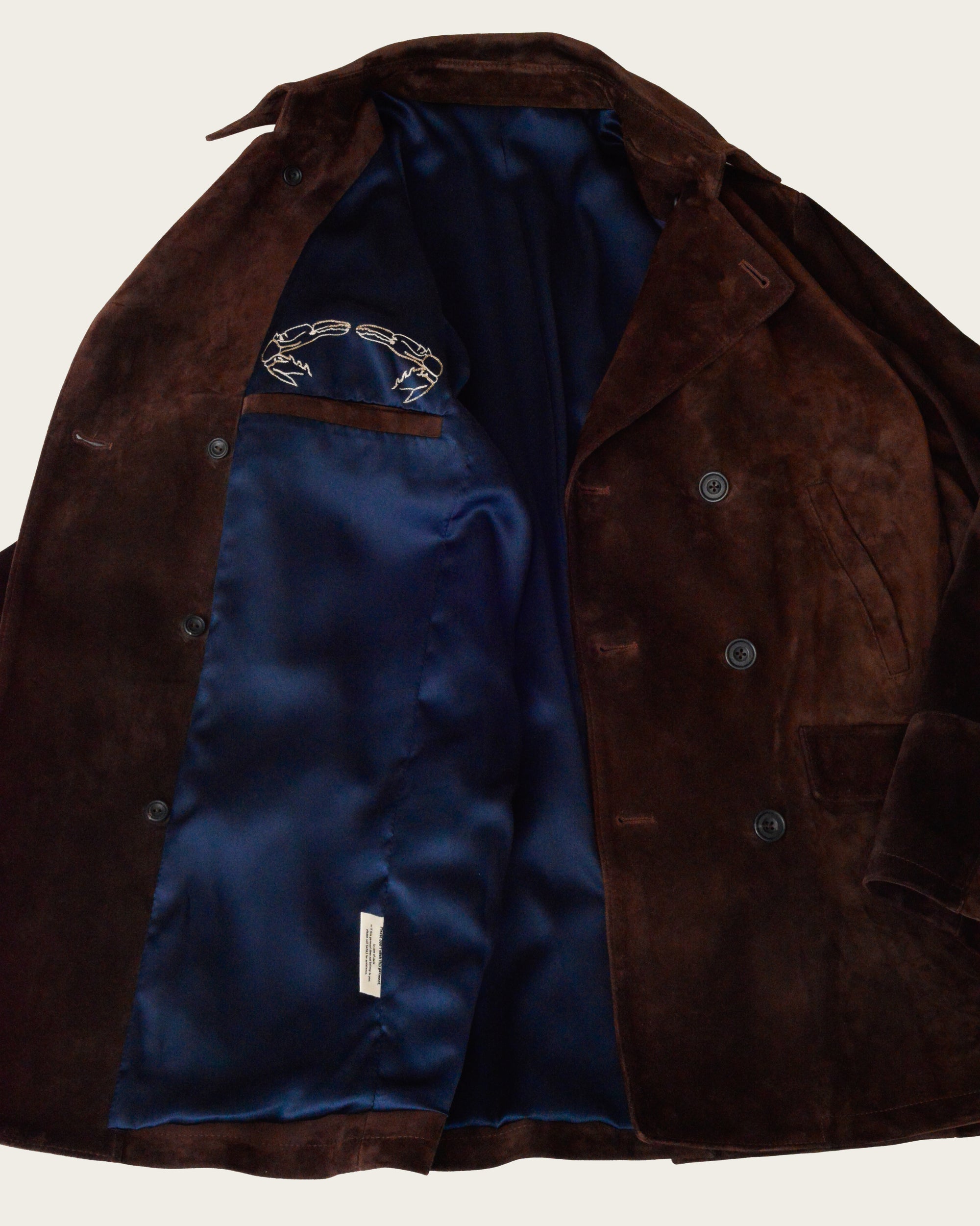 The Condor Peacoat: Hickory Suede