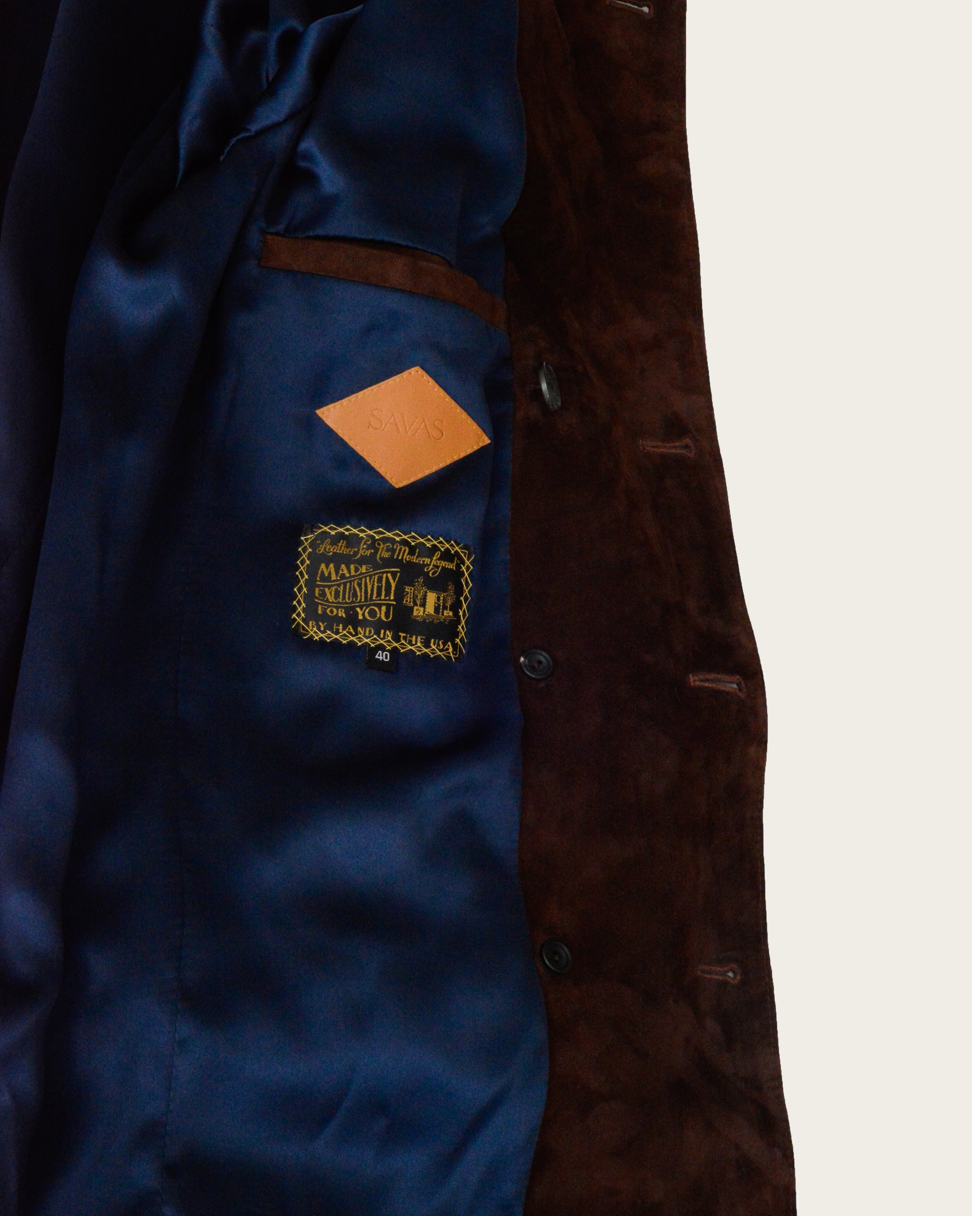 The Condor Peacoat: Hickory Suede