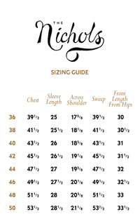 The Nichols Sizing Guide