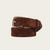 Savas The Woodmont suede belt in Rosewood. Made in Italy. Cut to order in Nashville. 