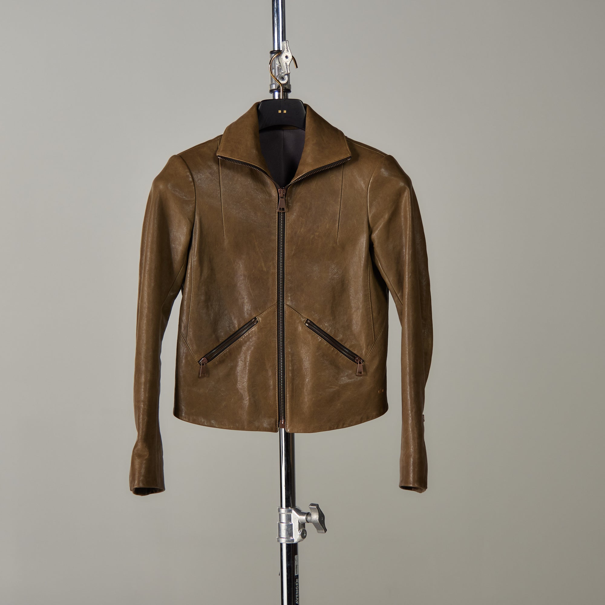Womens Amos Jacket Gasoline Olioso Leather Size 0