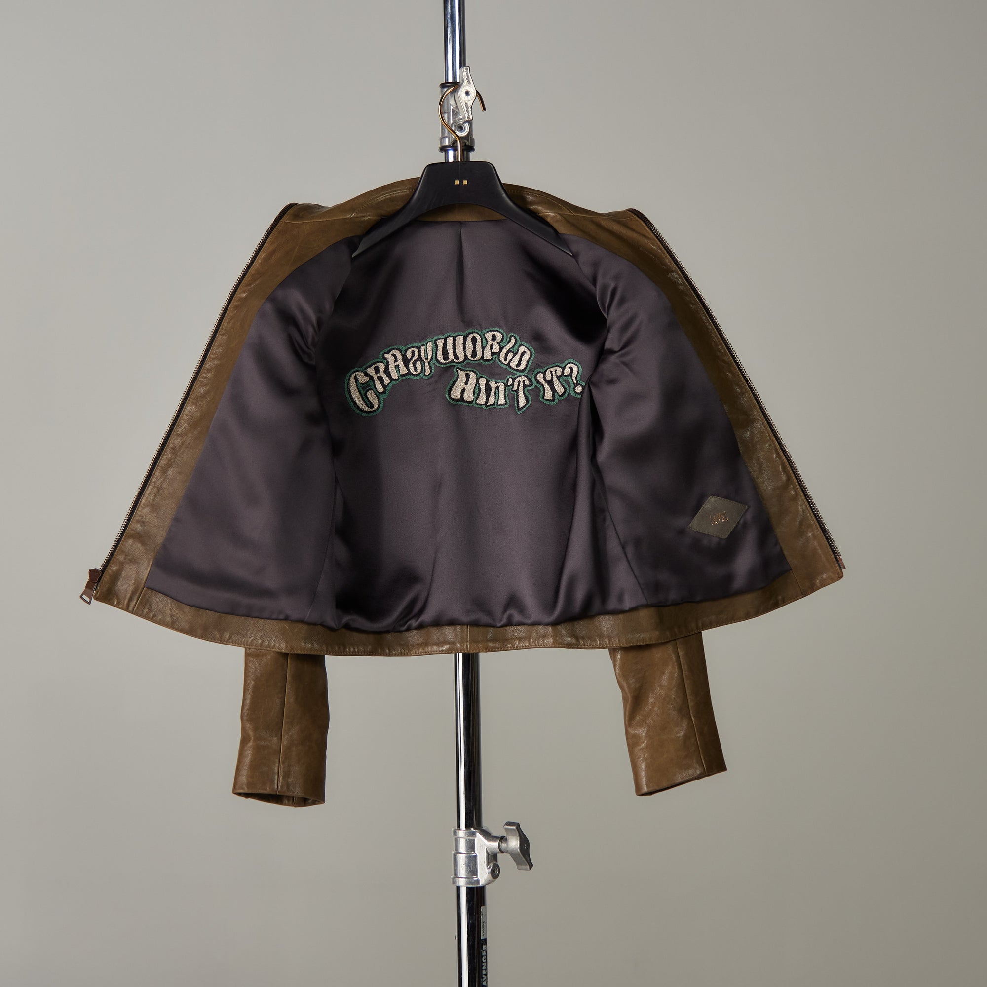 Womens Amos Jacket Gasoline Olioso Leather Size 0