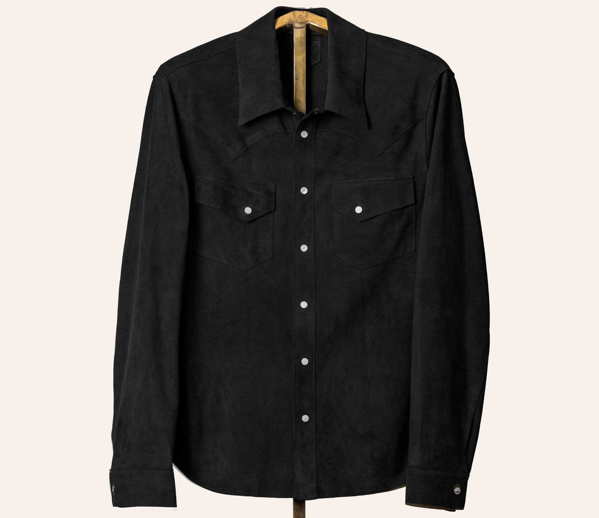 The Aspen Shirt: Black Harpeth Goat Suede