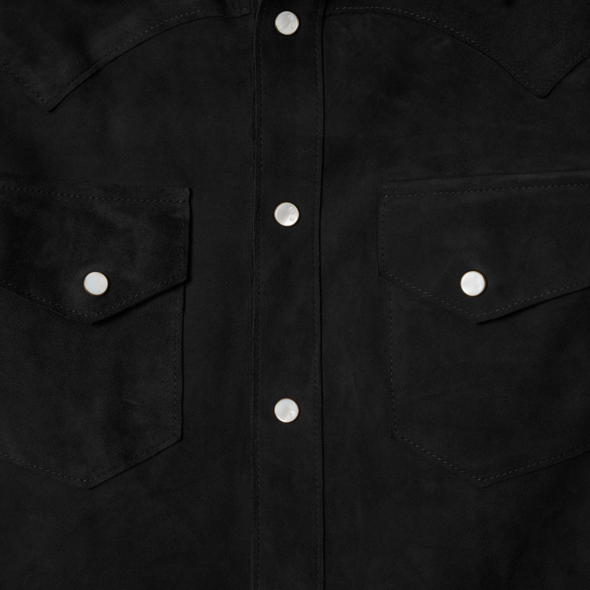 The Aspen Shirt: Black Harpeth Goat Suede