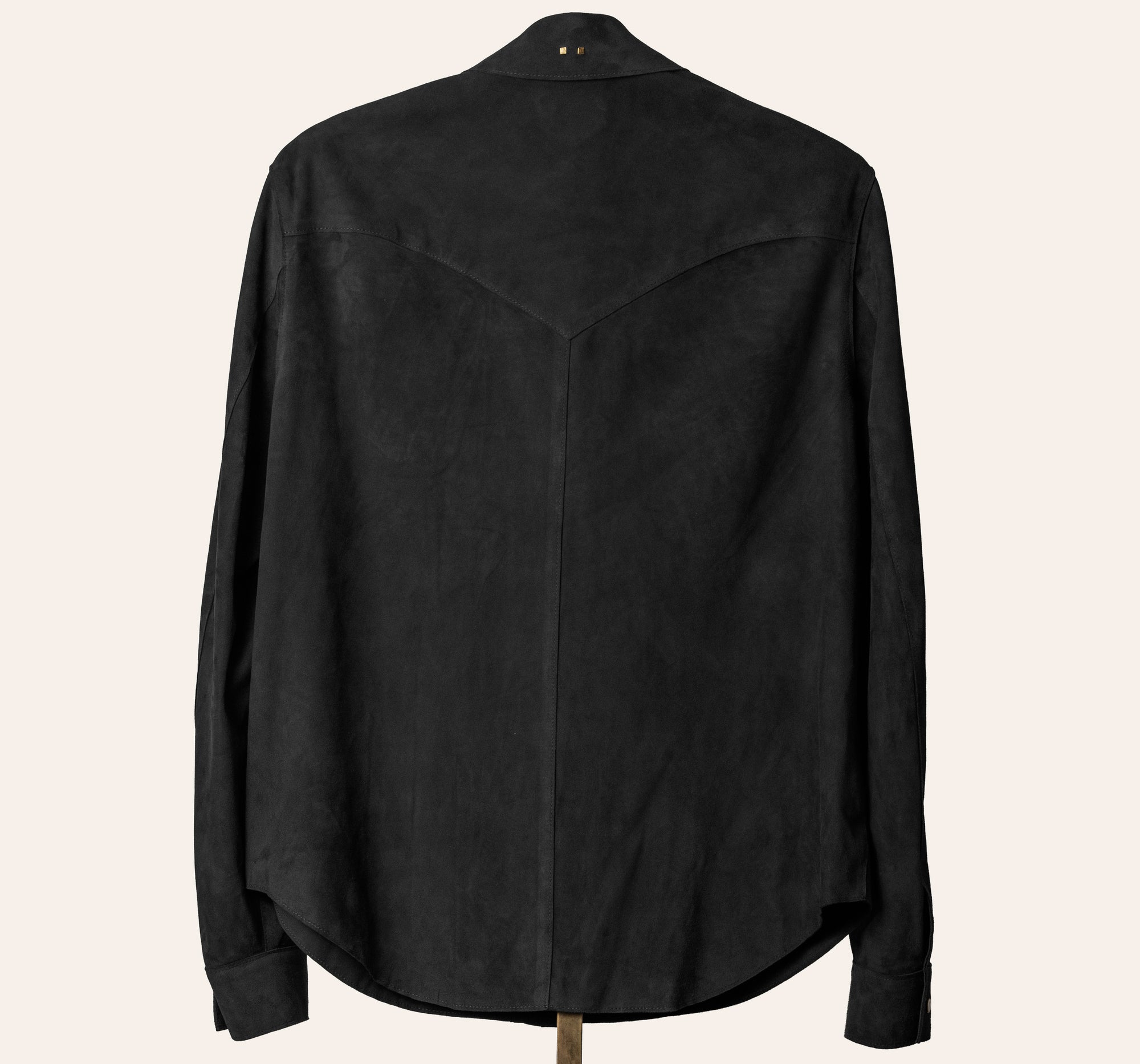 The Aspen Shirt: Black Harpeth Goat Suede