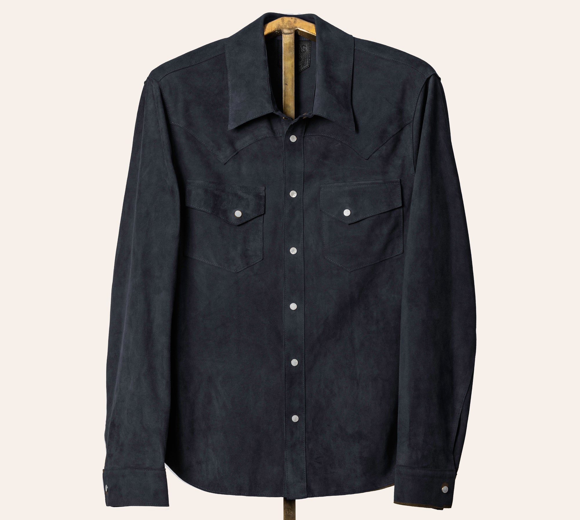 The Aspen Shirt: Navy Harpeth Goat Suede