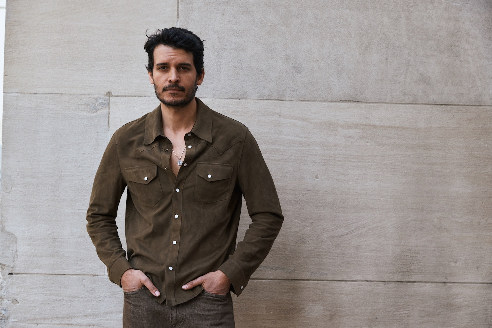 The Aspen Shirt: Military Harpeth Suede