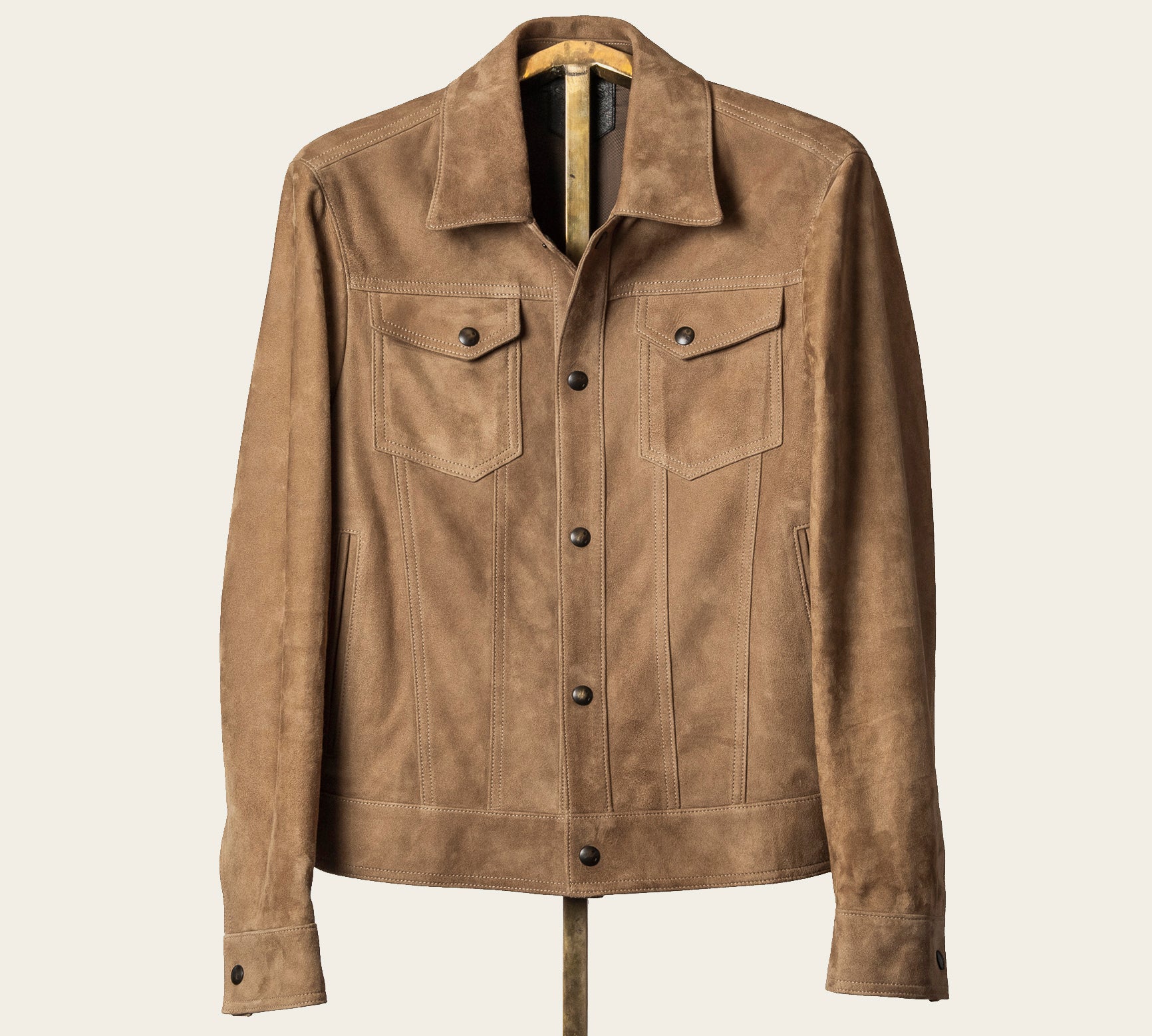 Savas Denham Camel Calf Suede Jacket
