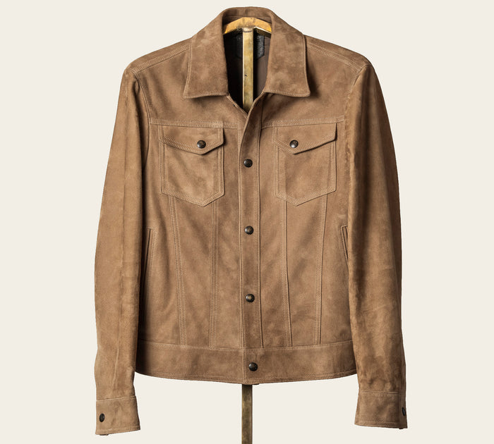Savas Denham Camel Calf Suede Jacket