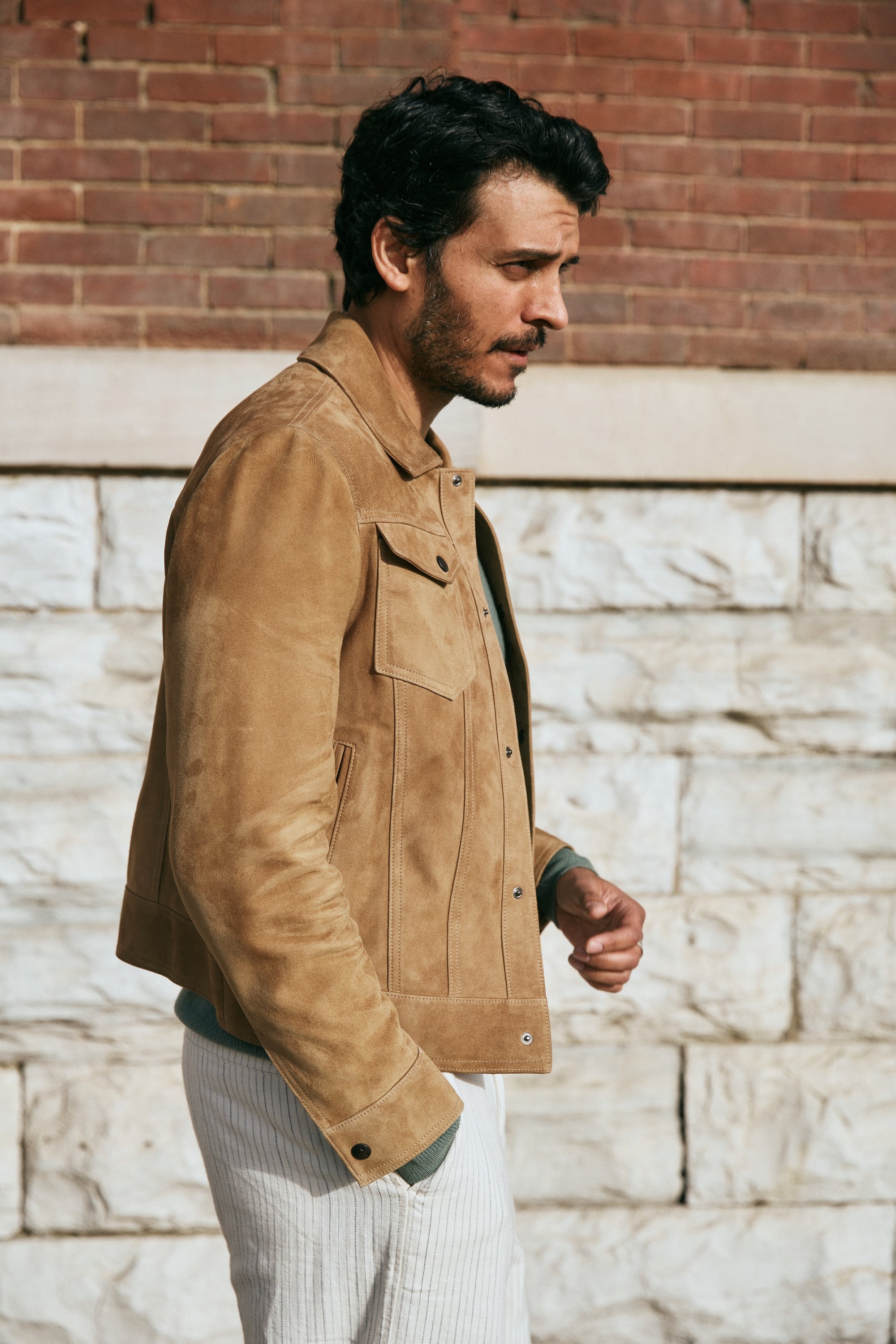 The Denham: Camel Hyde Lamb Suede