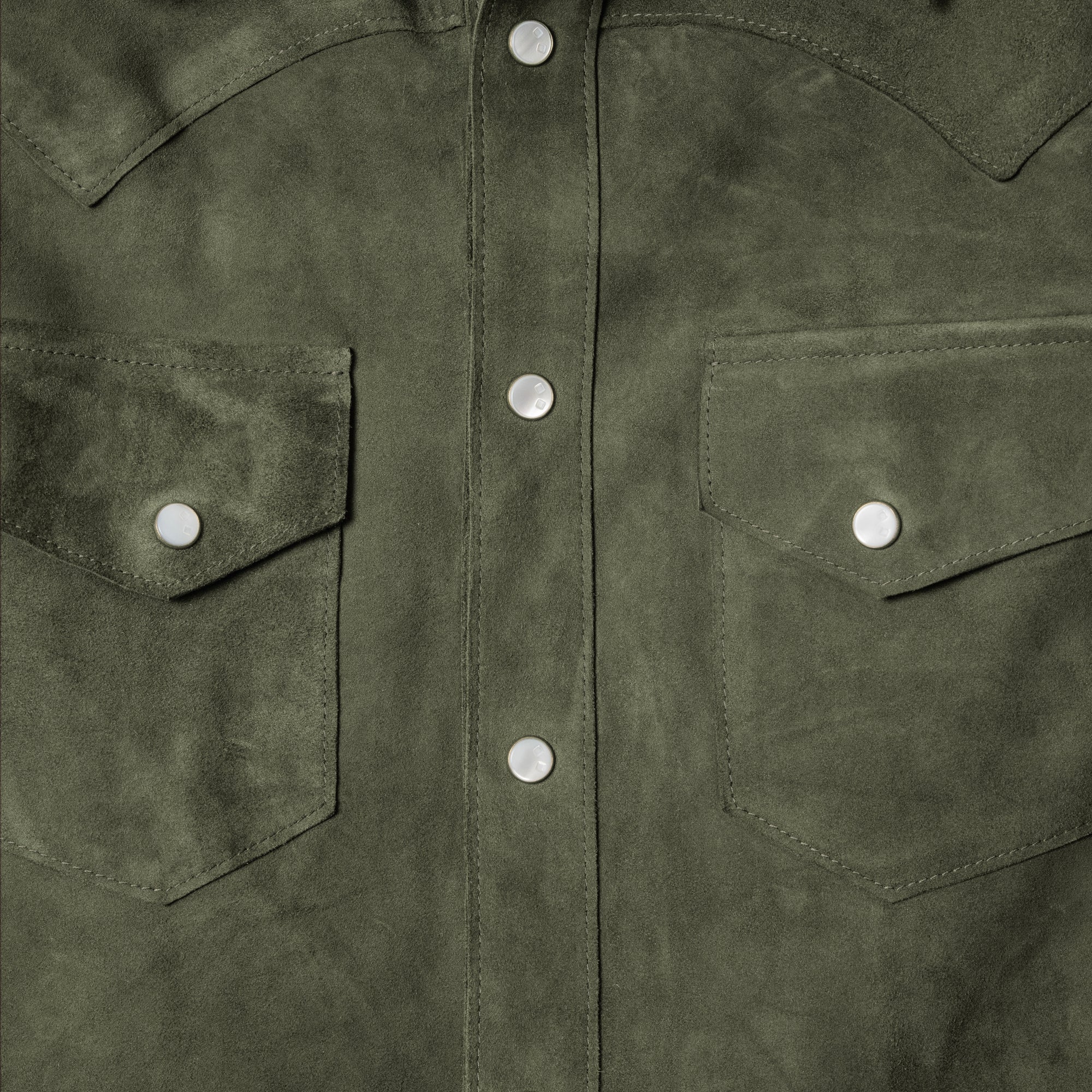 The Aspen Shirt: Green Tea Harpeth Goat Suede