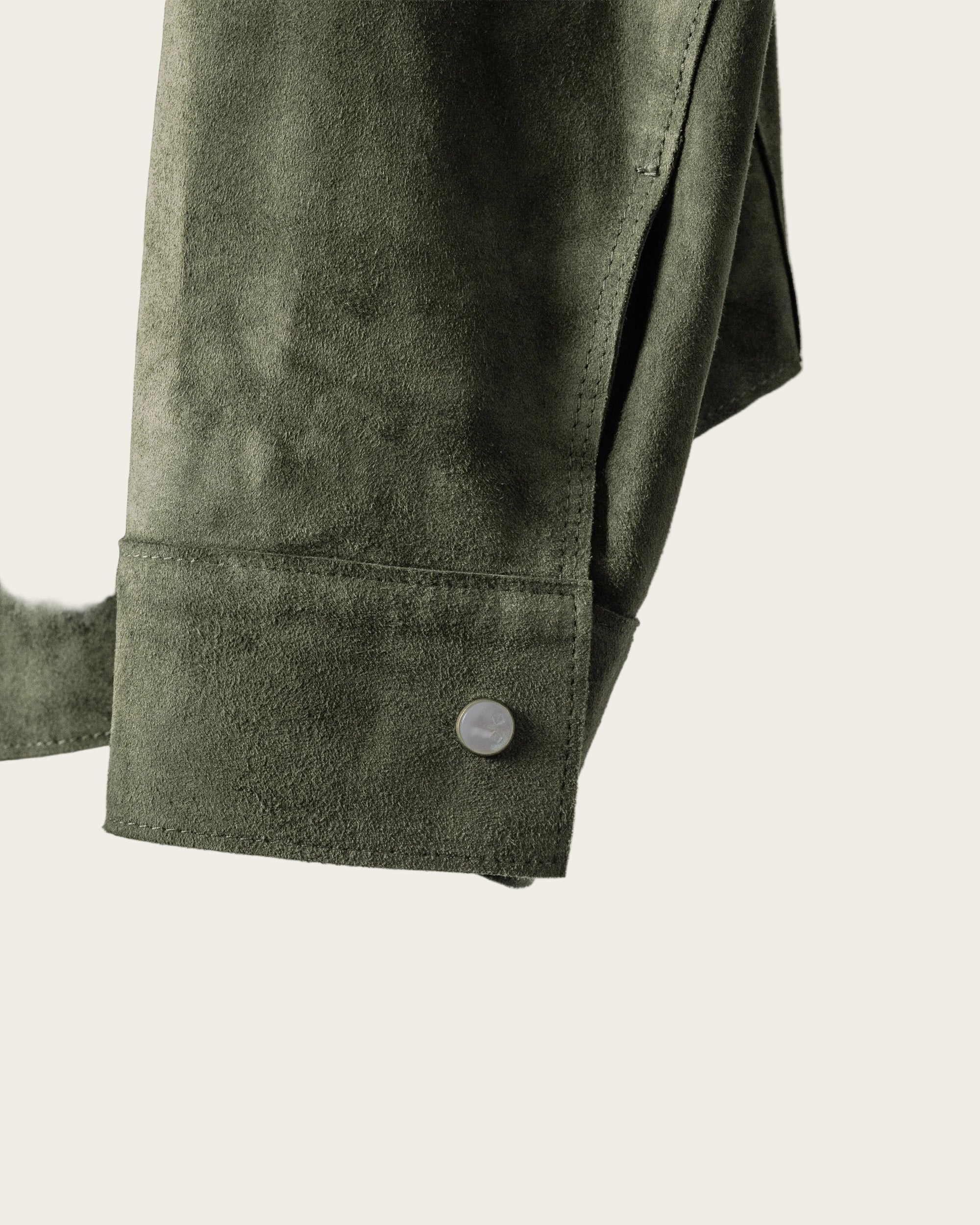 The Aspen Shirt: Green Tea Harpeth Goat Suede
