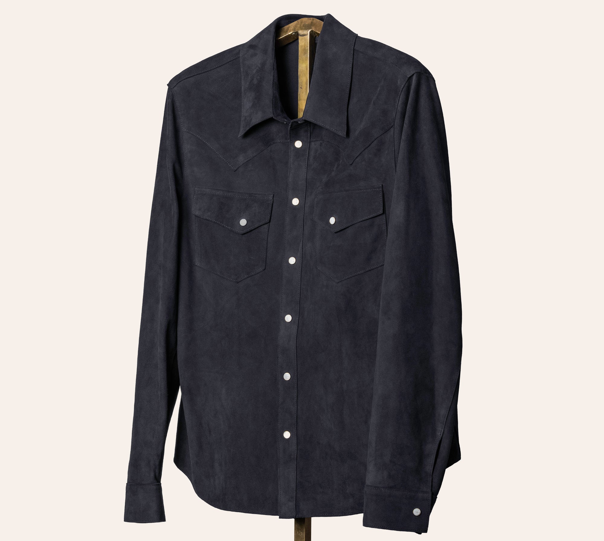 The Aspen Shirt: Navy Harpeth Goat Suede
