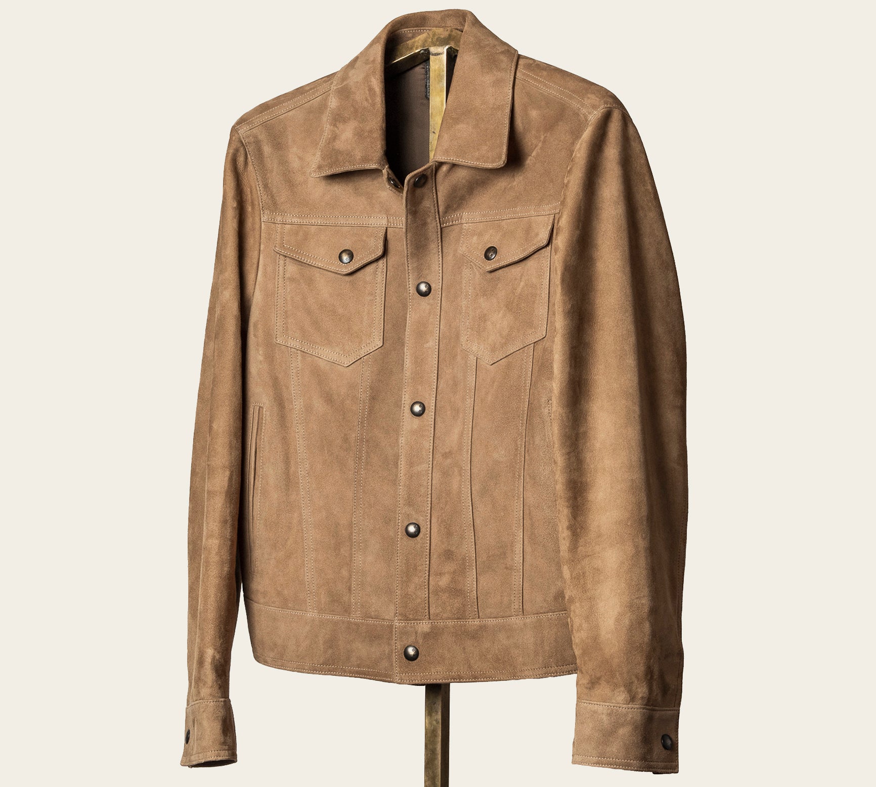 Savas Denham Camel Calf Suede Jacket