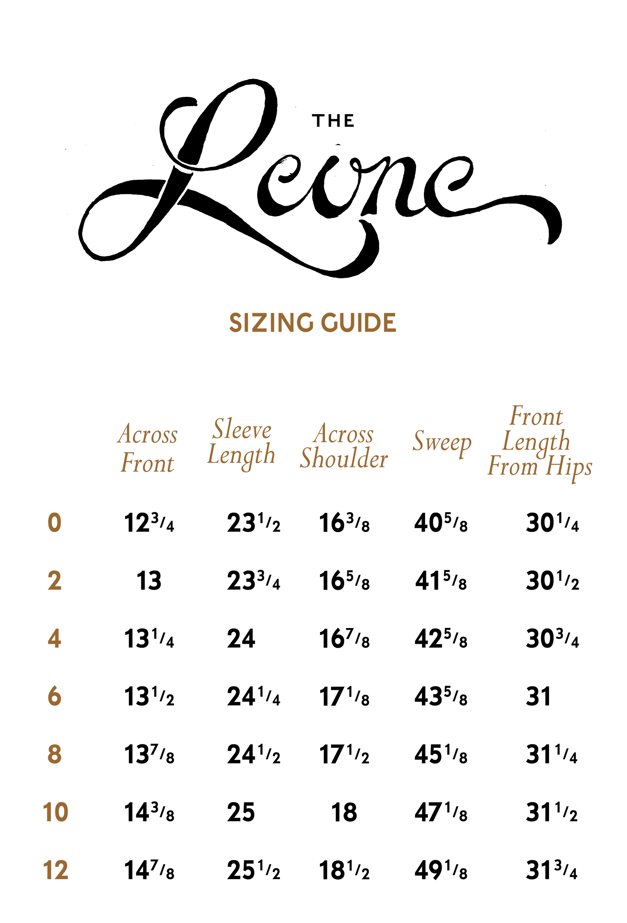 The Leone Sizing Guide