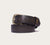 Savas The Woodmont calf leather belt with signature Two Dots rivets in Coffee. Made in Italy. 