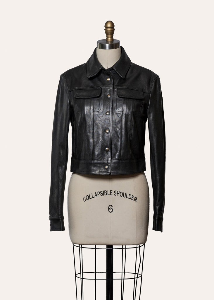 【archive】90s sullen black Ds jacket The 68' - Men's Black Leather Shirt Jacket | Savas