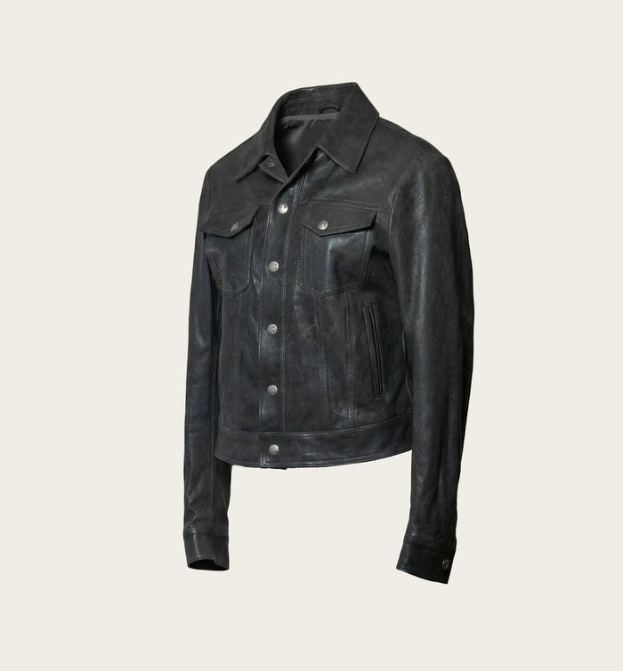 Black leather jacket