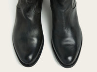 mens black leather biker boot by rock and roll luxury designer atelier savas in nashville tennessee