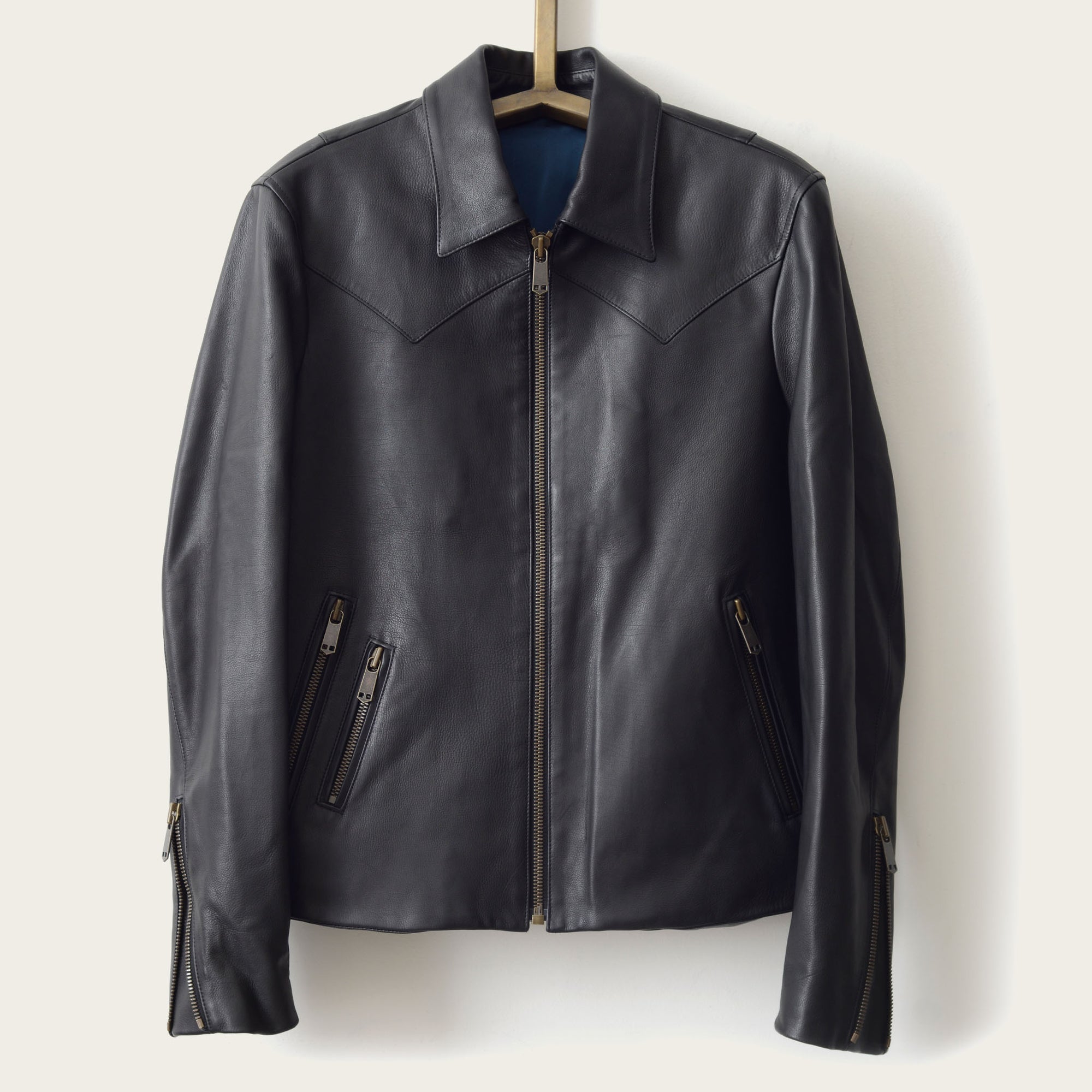 custom black leather jacket for men and women at atelier savas in nashville tennessee