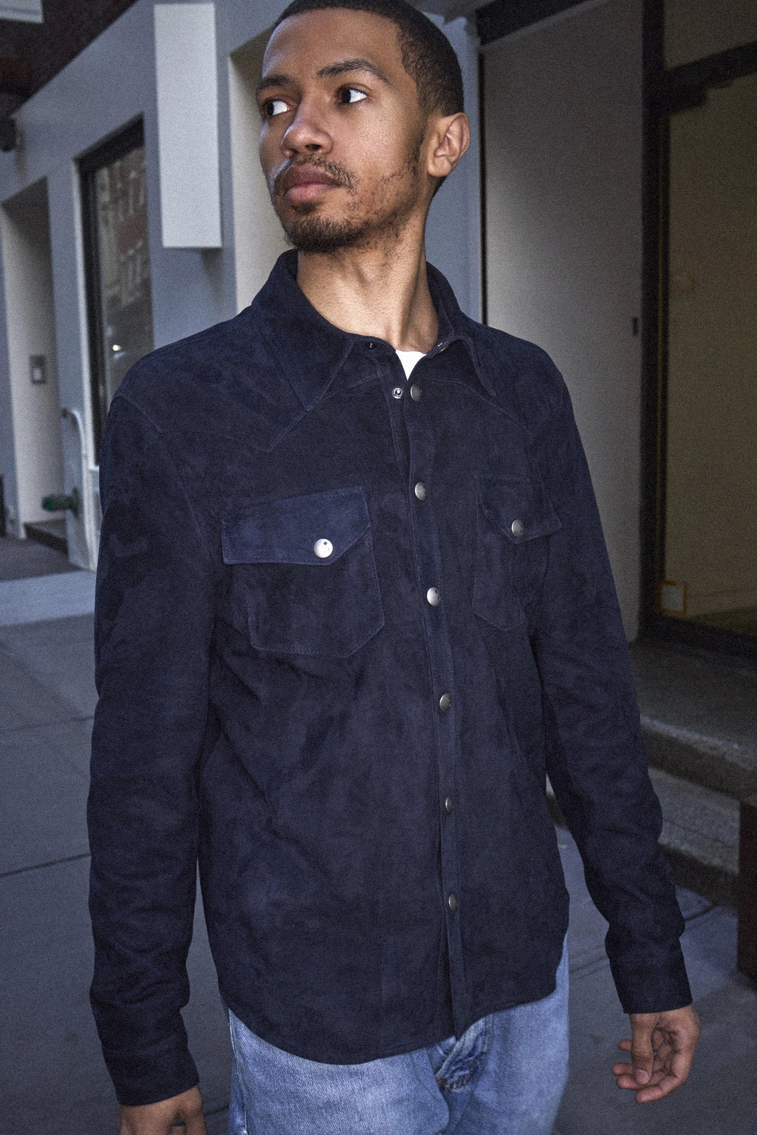 custom suede workshirt for men and women by atelier savas in nashville tennessee