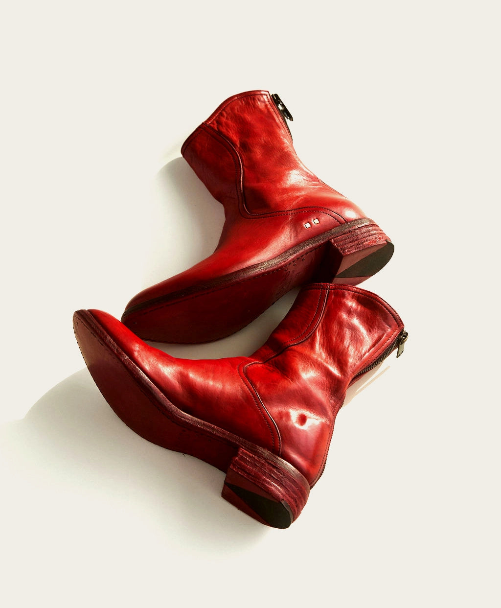 red leather boots for men and women by luxury western wear designer atelier savas in nashville tennessee
