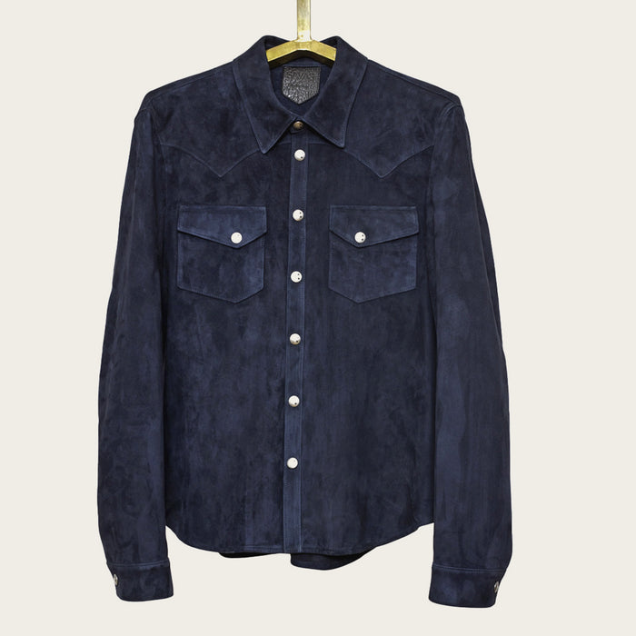 custom suede workshirt for men and women by atelier savas in nashville tennessee