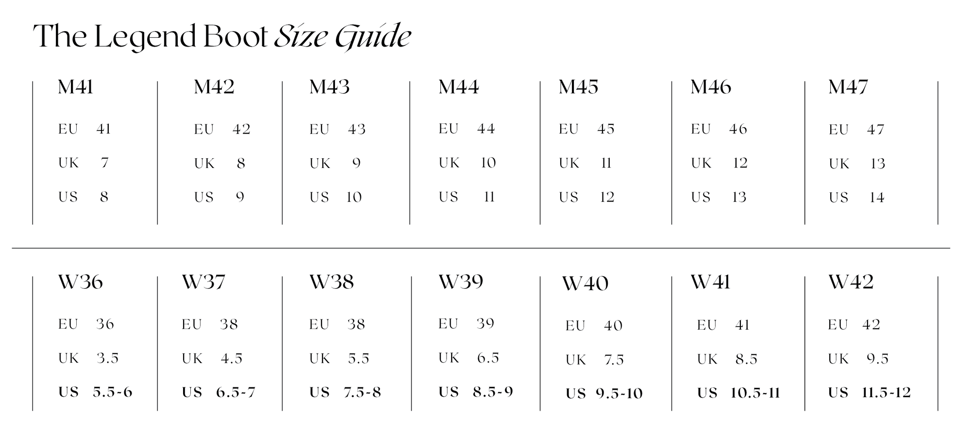 sizing for italian made footwear for men and women by atelier savas in nashville tennessee