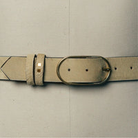 calf hair belt for men and women by luxury leather brand atelier savas in nashville tennessee