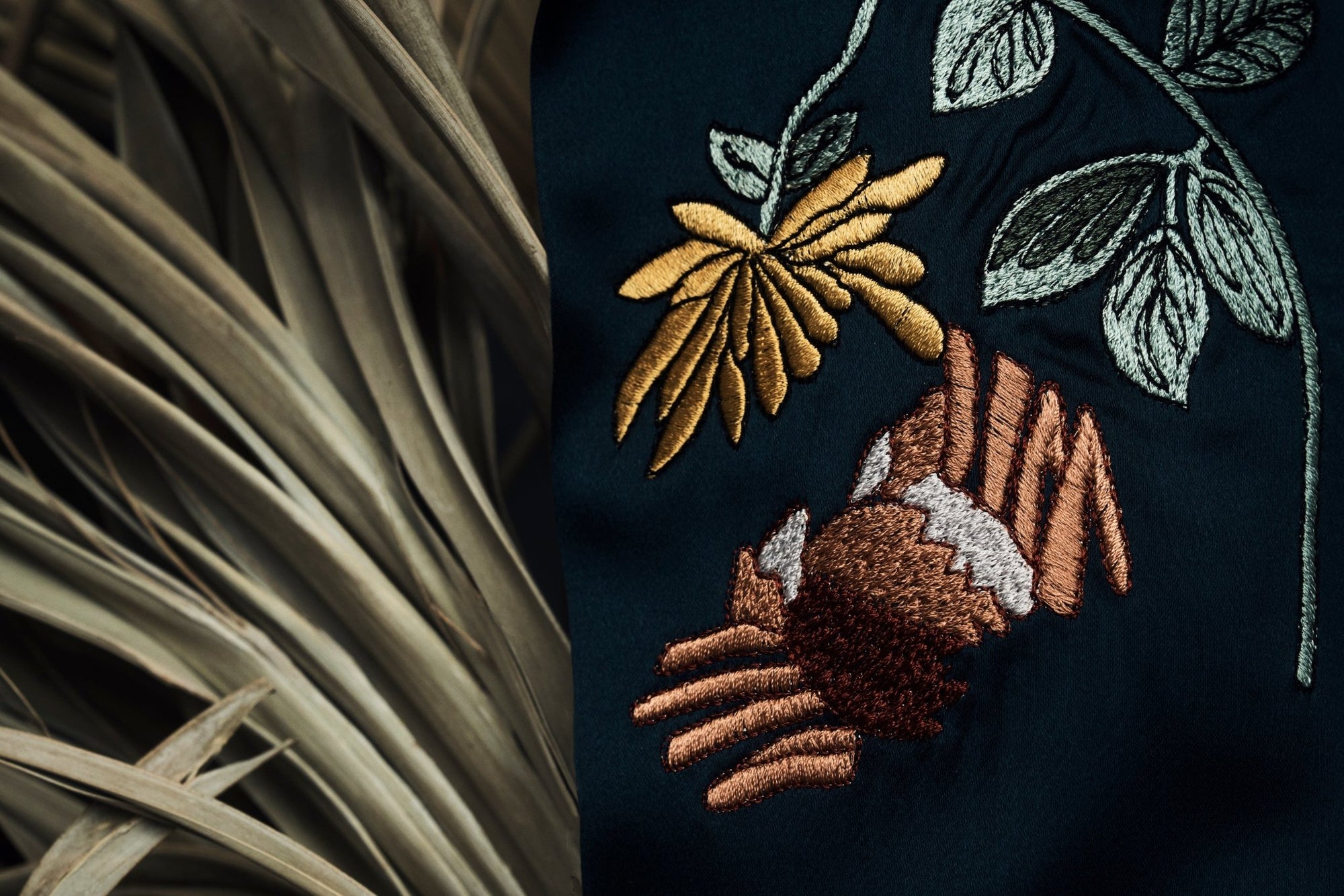 SavasscarfCrab Silk Scarf Indigo