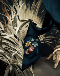 SavasscarfCrab Silk Scarf Indigo