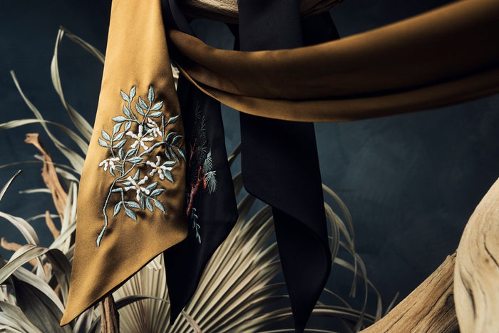 SavasAccessoriesJasmine Silk Scarf Brass