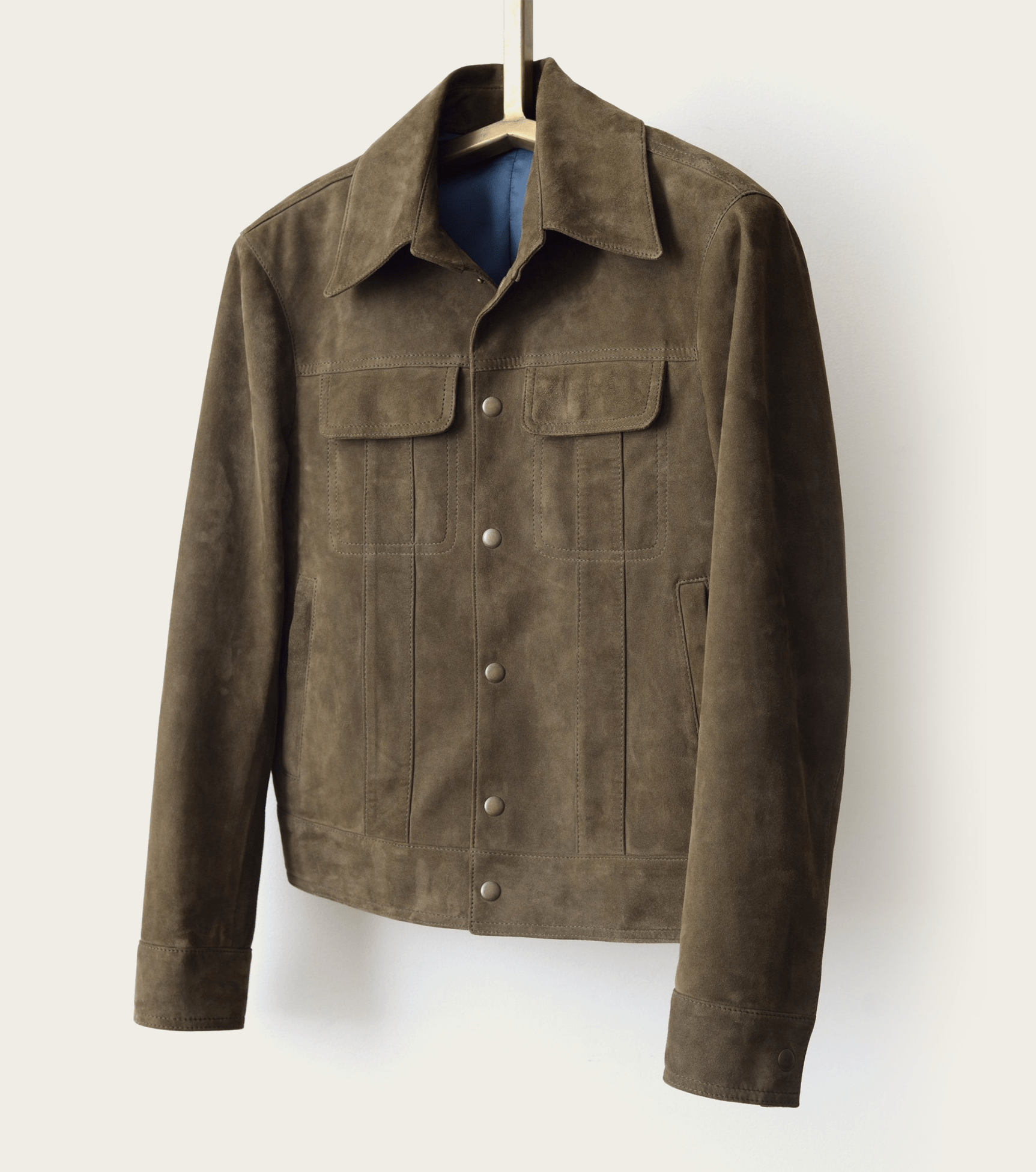 SavasLeather JacketThe 68': Army Green Melrose Suede