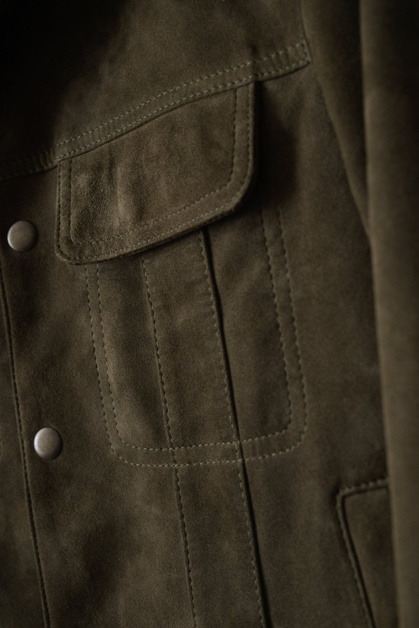 SavasLeather JacketThe 68': Army Green Melrose Suede (Formerly Cartier)