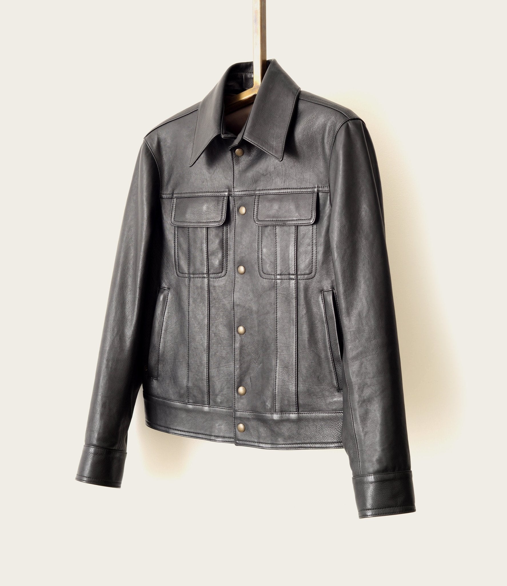 SavasLeather JacketThe 68': Black London Calf