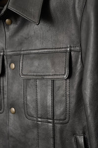 SavasLeather JacketThe 68': Black London Calf