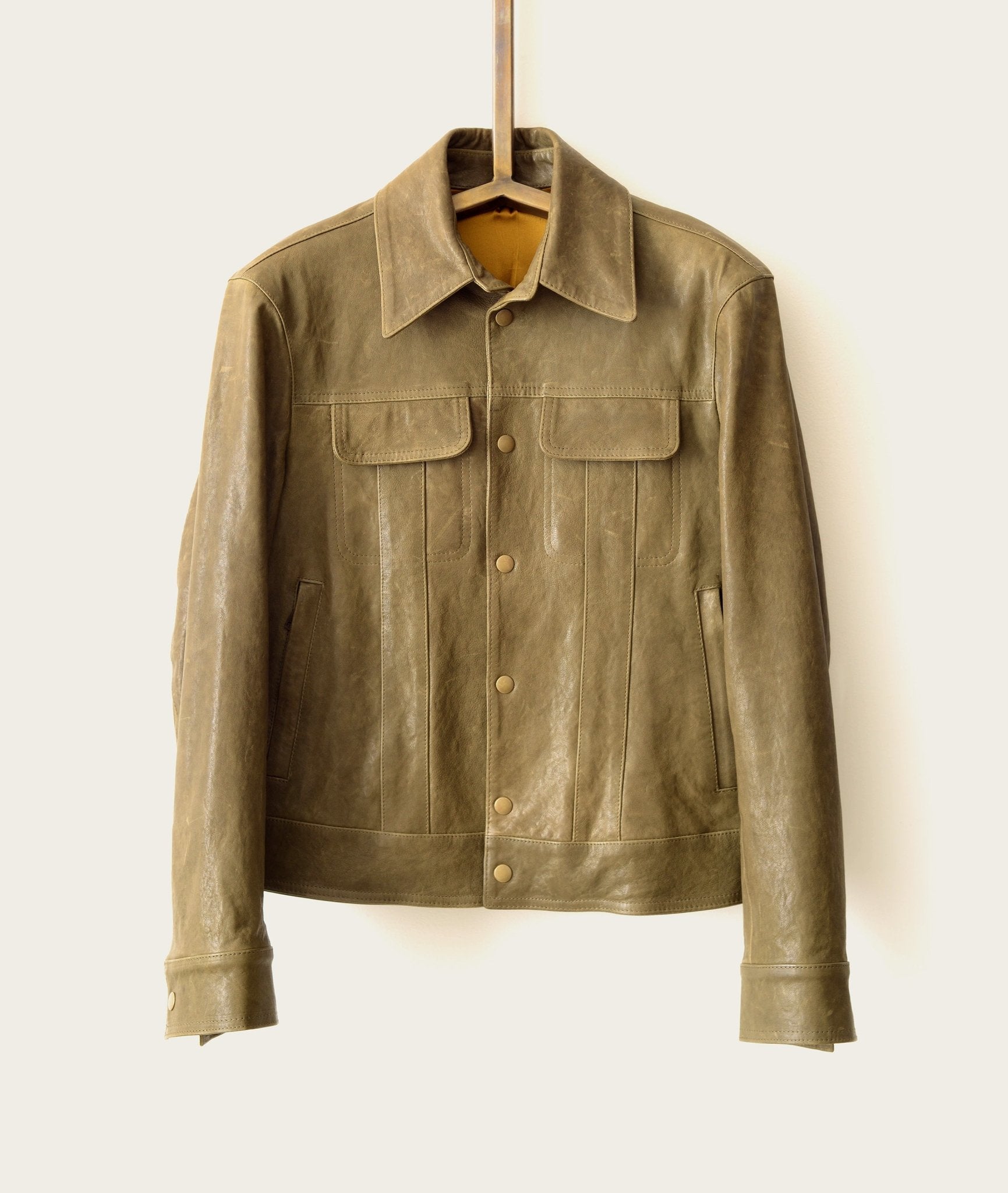 SavasLeather JacketThe '68: Olive Olioso